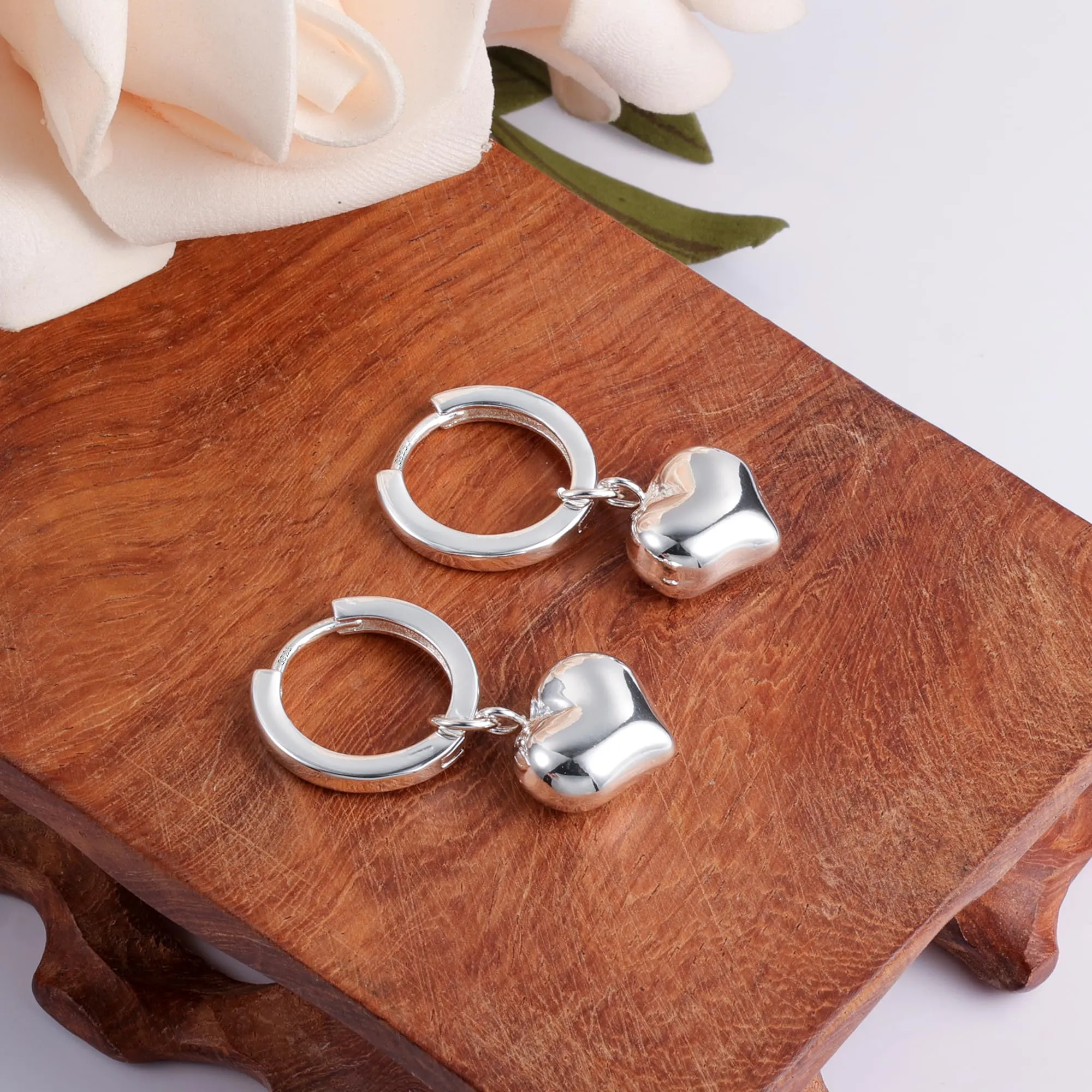 ASH'S CHOICE Orecchini Donna Pendenti Argento Cuore Leverback - immagine 2