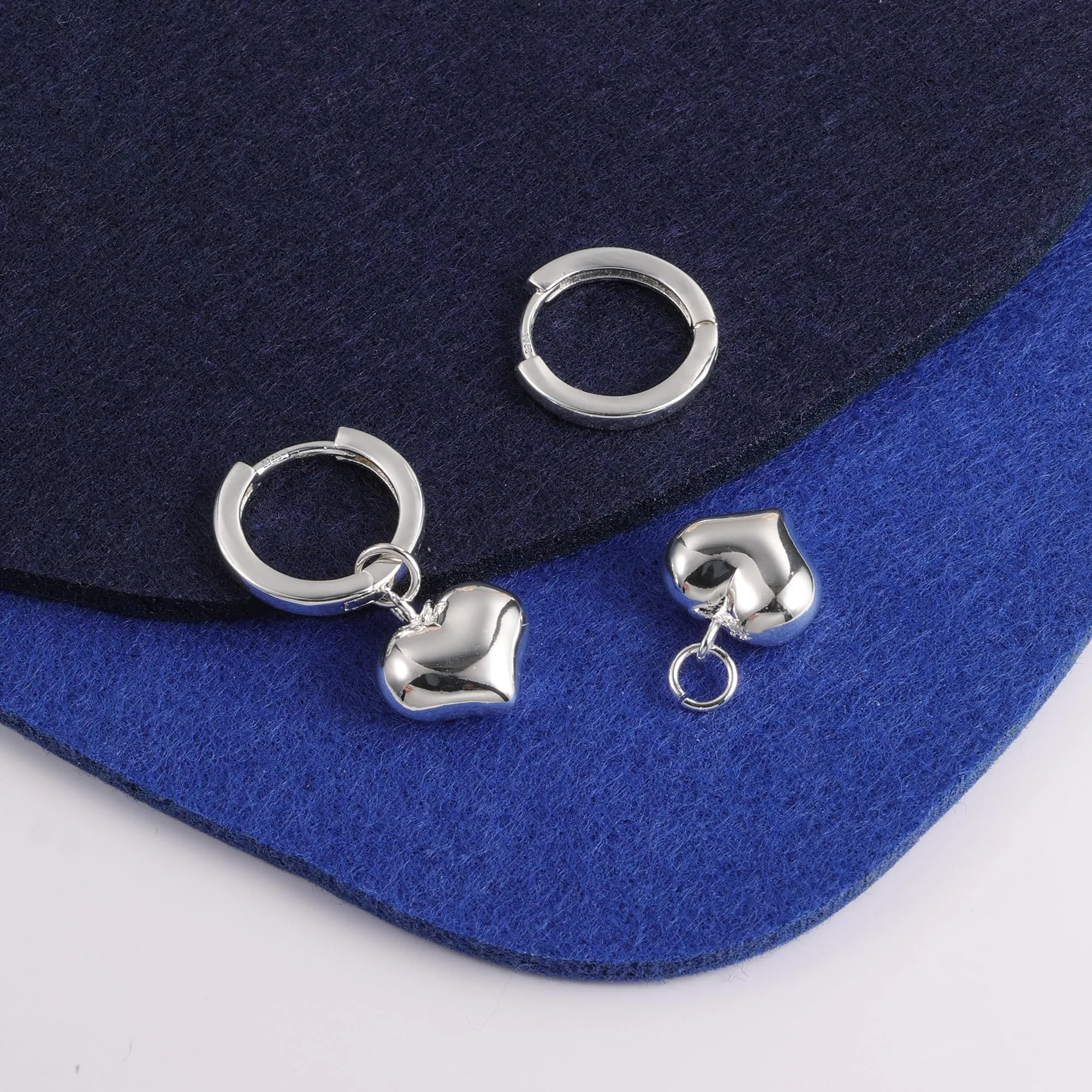ASH'S CHOICE Orecchini Donna Pendenti Argento Cuore Leverback - immagine 3