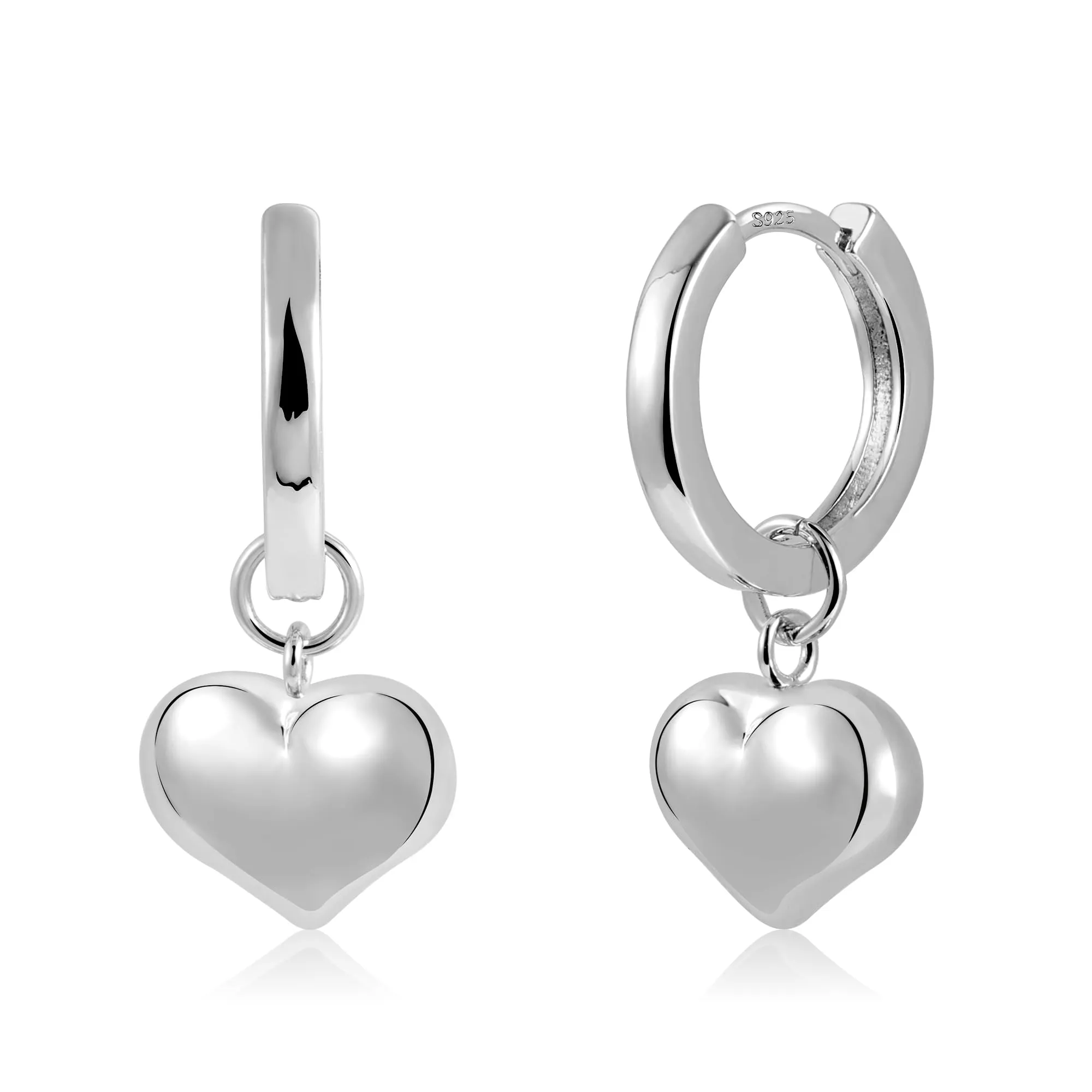 ASH'S CHOICE Orecchini Donna Pendenti Argento Cuore Leverback - immagine 7