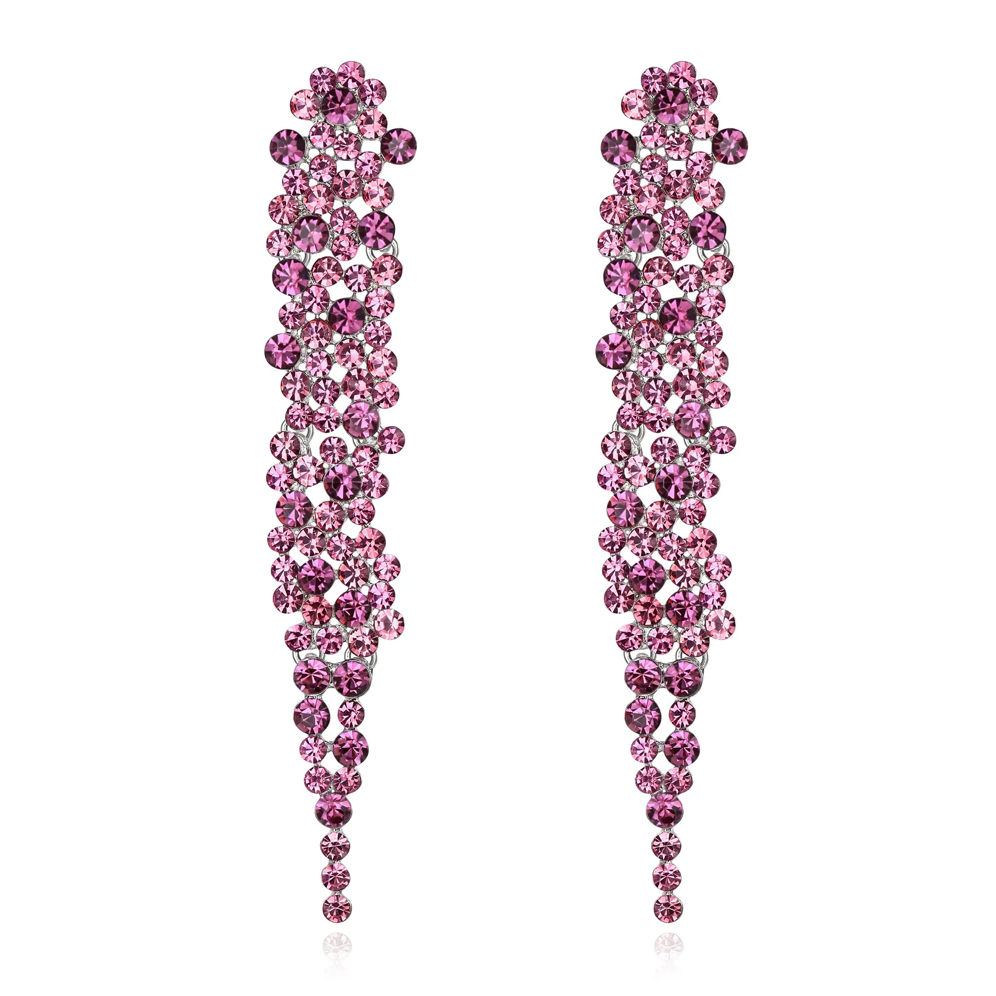 Ever Faith Orecchini in Cristallo Art Deco da Sposa, Orecchini Lunghi a Candelabro da Donna per Sposa, Largo, Cristallo - immagine 1
