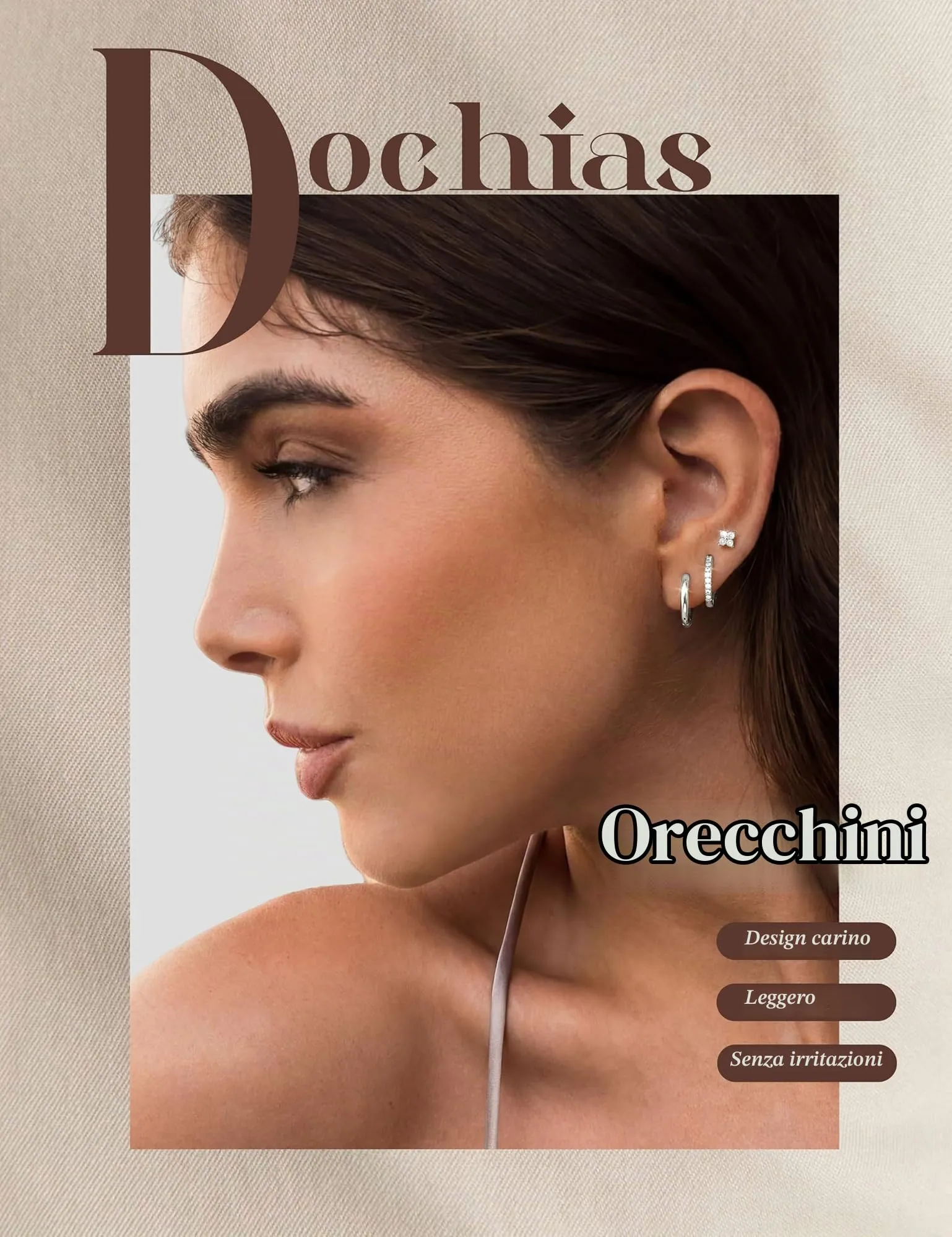 Dochais 3 Paia Orecchini Donna Argento Color Set Orecchini Cerchio Placcato Oro 14K Small Hoop Earrings Ipoallergenico Orecchio Zirconi Cubici Piccoli Cartilagine Trago Conch Helix Piercing Ragazze - immagine 2