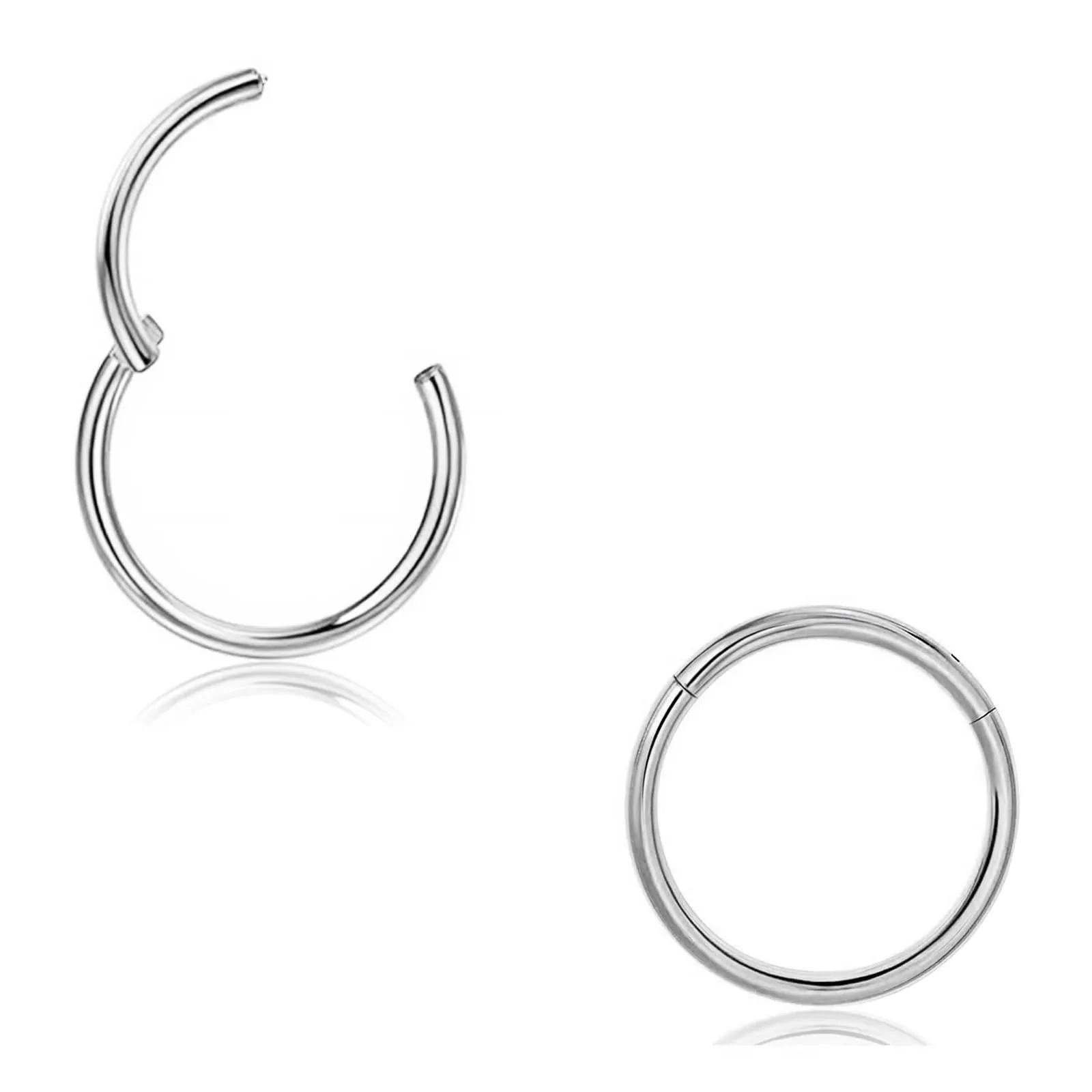 DAILI Anello da naso in titanio oro, 18G, gioielli per piercing al naso in argento, piccoli orecchini a cerchio, helix, trago, cartilagine, conch, daith, setto nasale, labbra, piercing per donne e - immagine 1