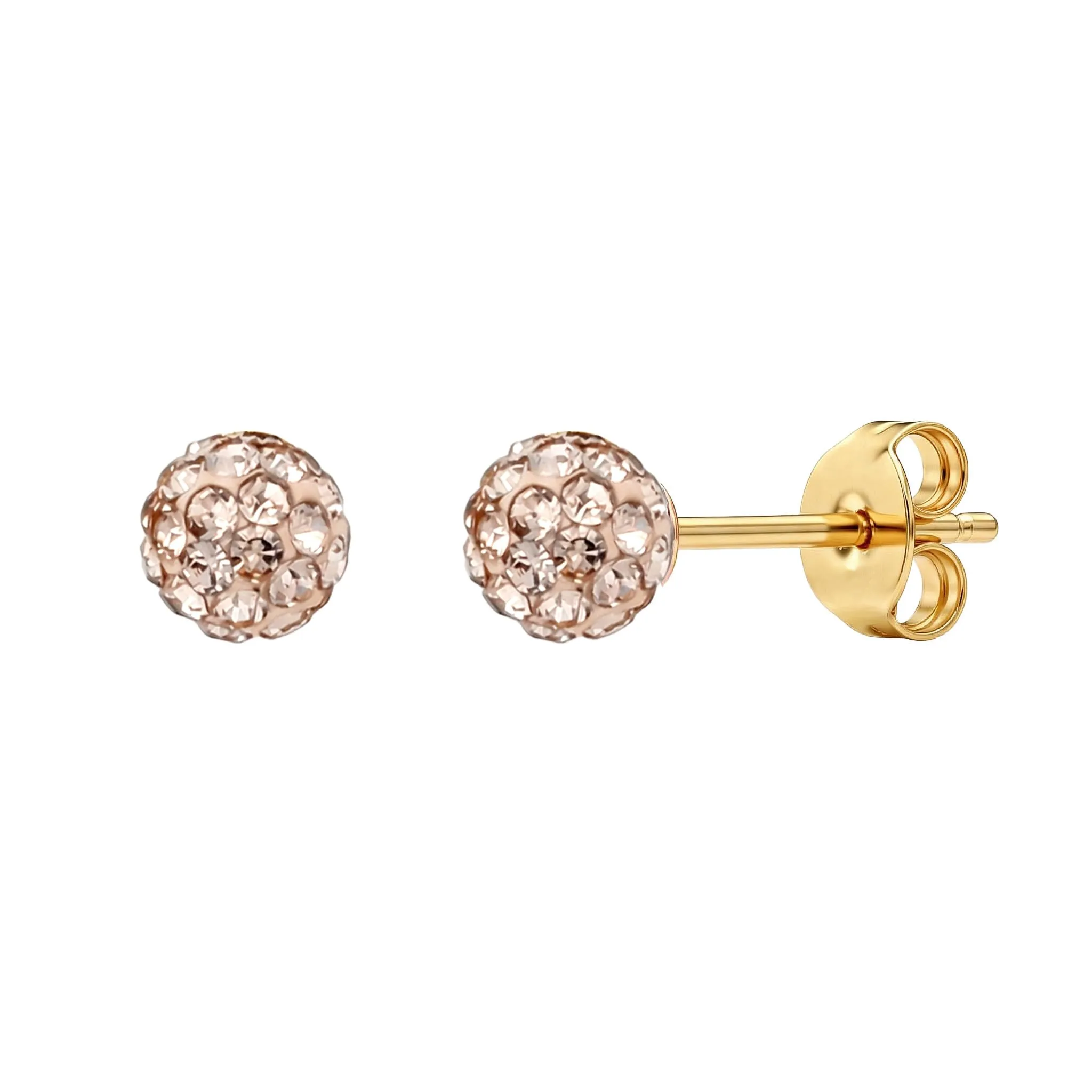 Sofia Milani - Set di 2 collane e orecchini da donna in argento 925 - Placcato oro - Con pietre di zircone - Motivo disco a sfera - immagine 6