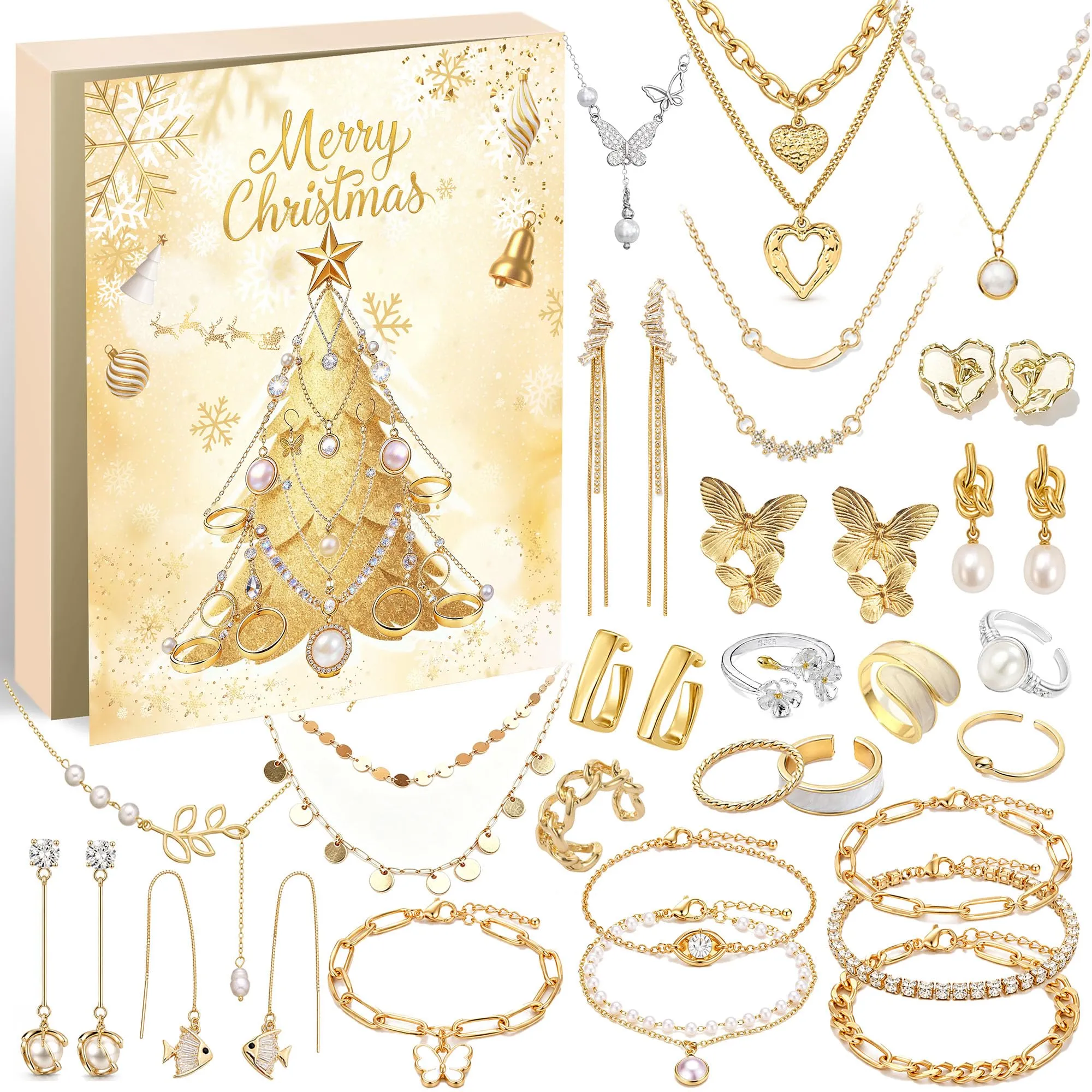 Calendario dell'Avvento Gioielli 2026, 24 Sorprese, Regalo di Natale Donna - immagine 1
