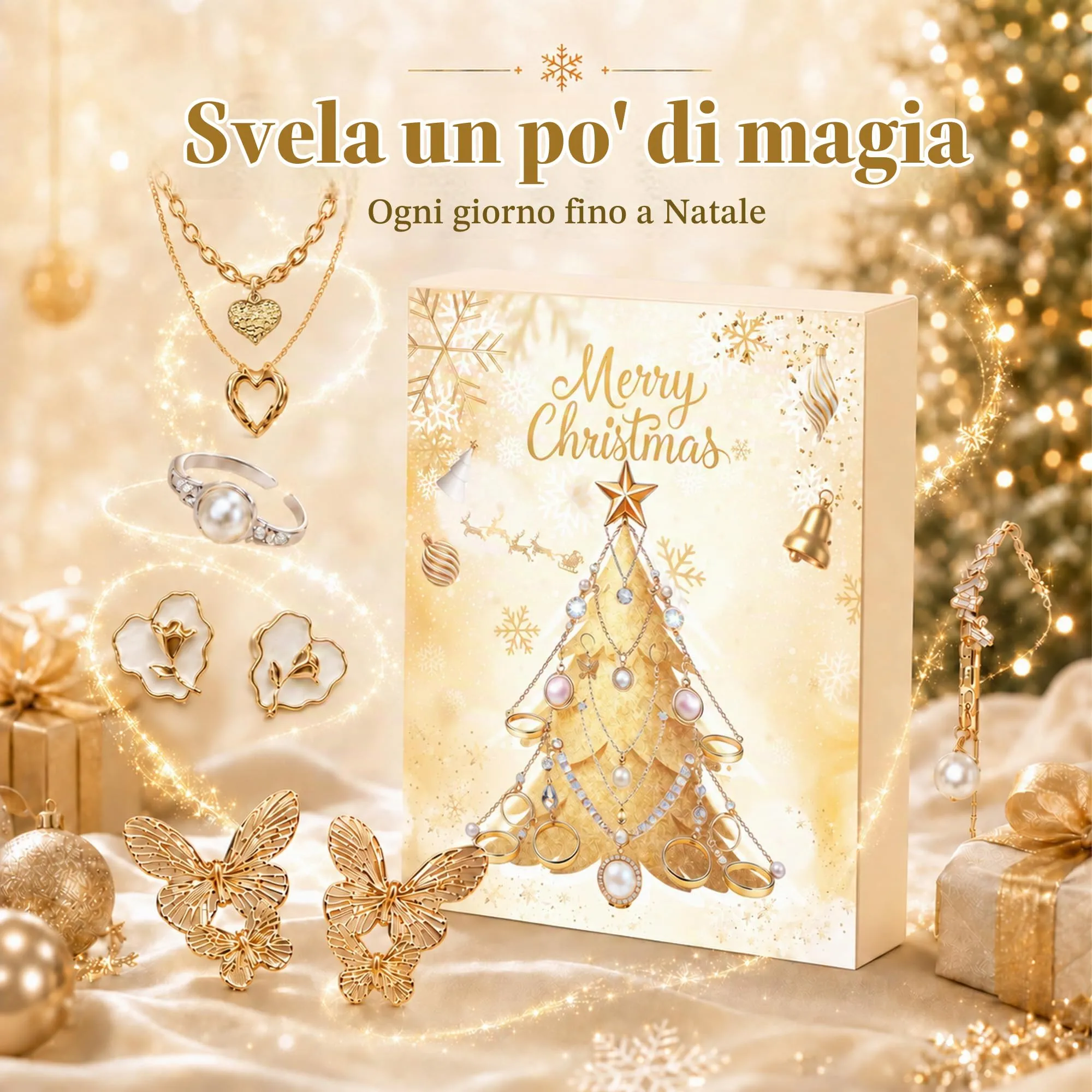 Calendario dell'Avvento Gioielli 2026, 24 Sorprese, Regalo di Natale Donna - immagine 2