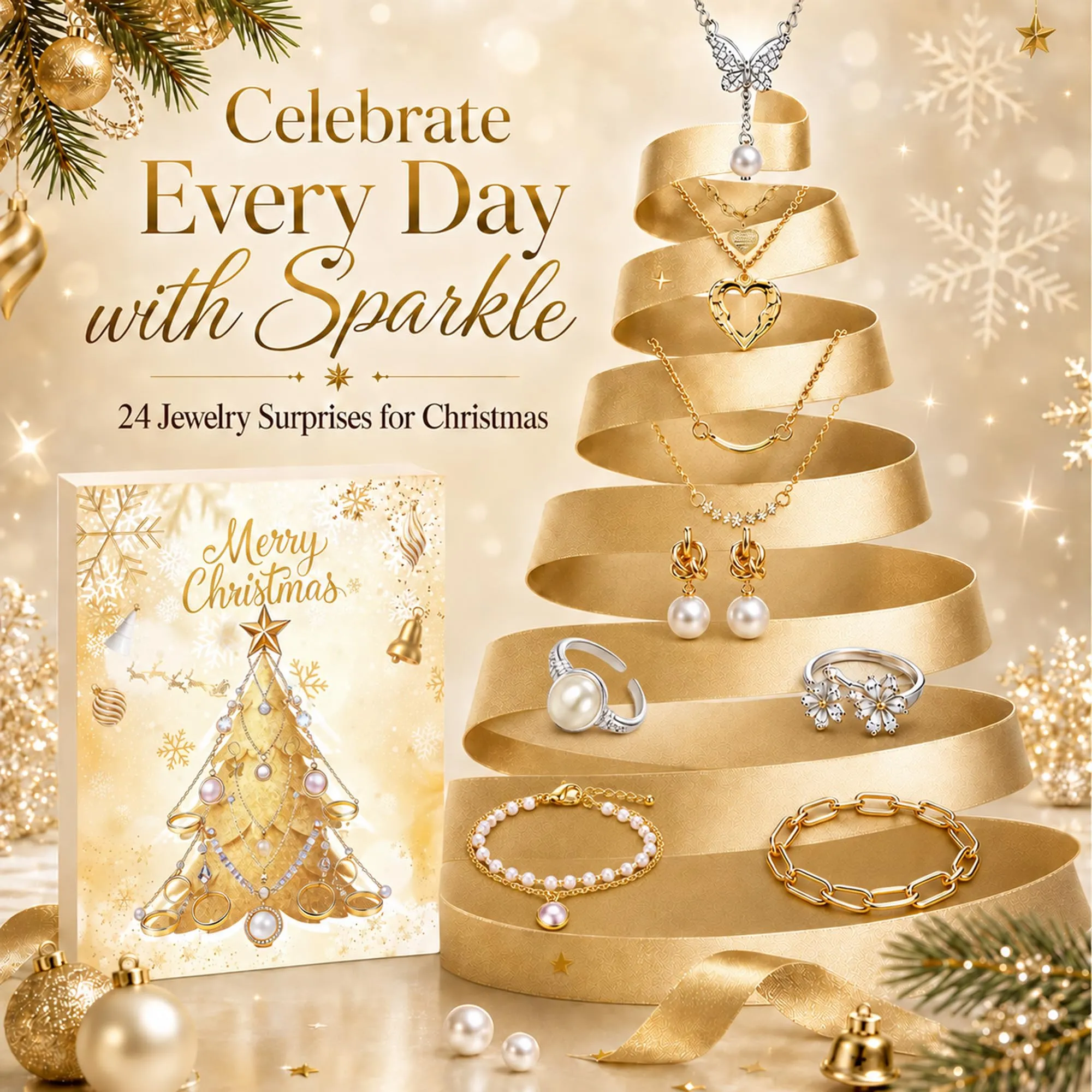 Calendario dell'Avvento Gioielli 2026, 24 Sorprese, Regalo di Natale Donna - immagine 4