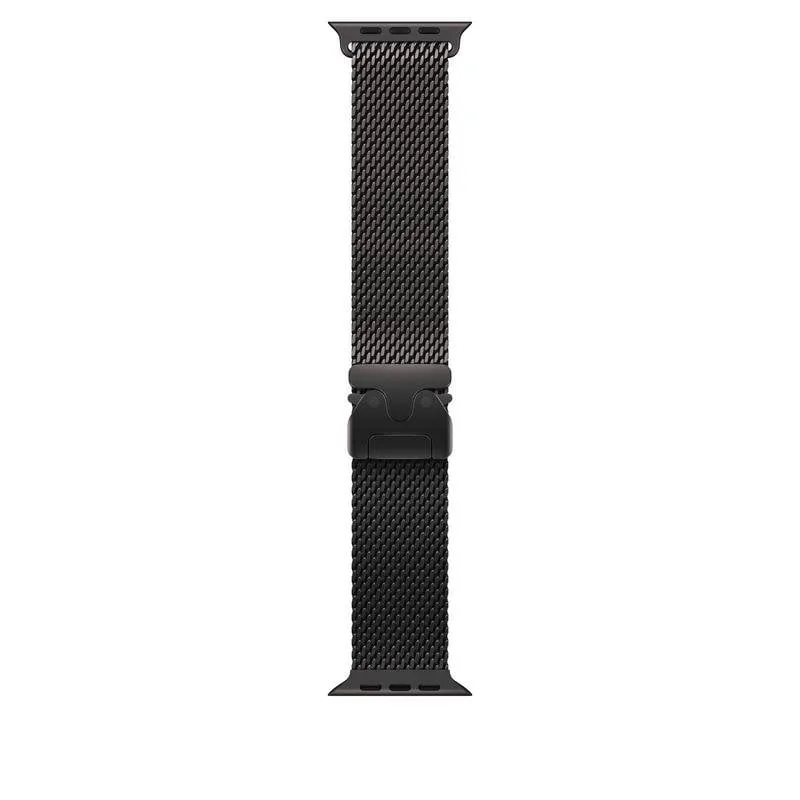 Bracciale Milanese Loop Titanio Nero 49 mm Apple Watch - immagine 1