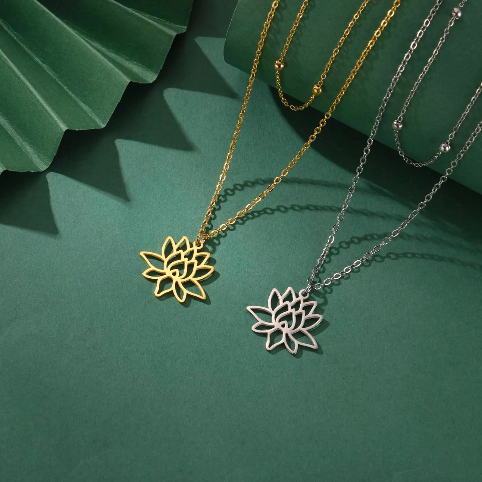 Ciondolo VASSAGO con simbolo del Buddha e del Loto per Donne, Collana di Guarigione Yoga in Acciaio Inox, Fiore, Ciondolo Buddhista, Amuleto Unalome, Gioiello Religioso, Regolabile - immagine 9