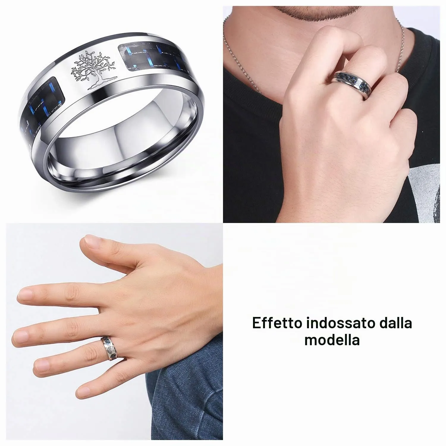 OIDEA Anello da Uomo Albero della Vita - immagine 2
