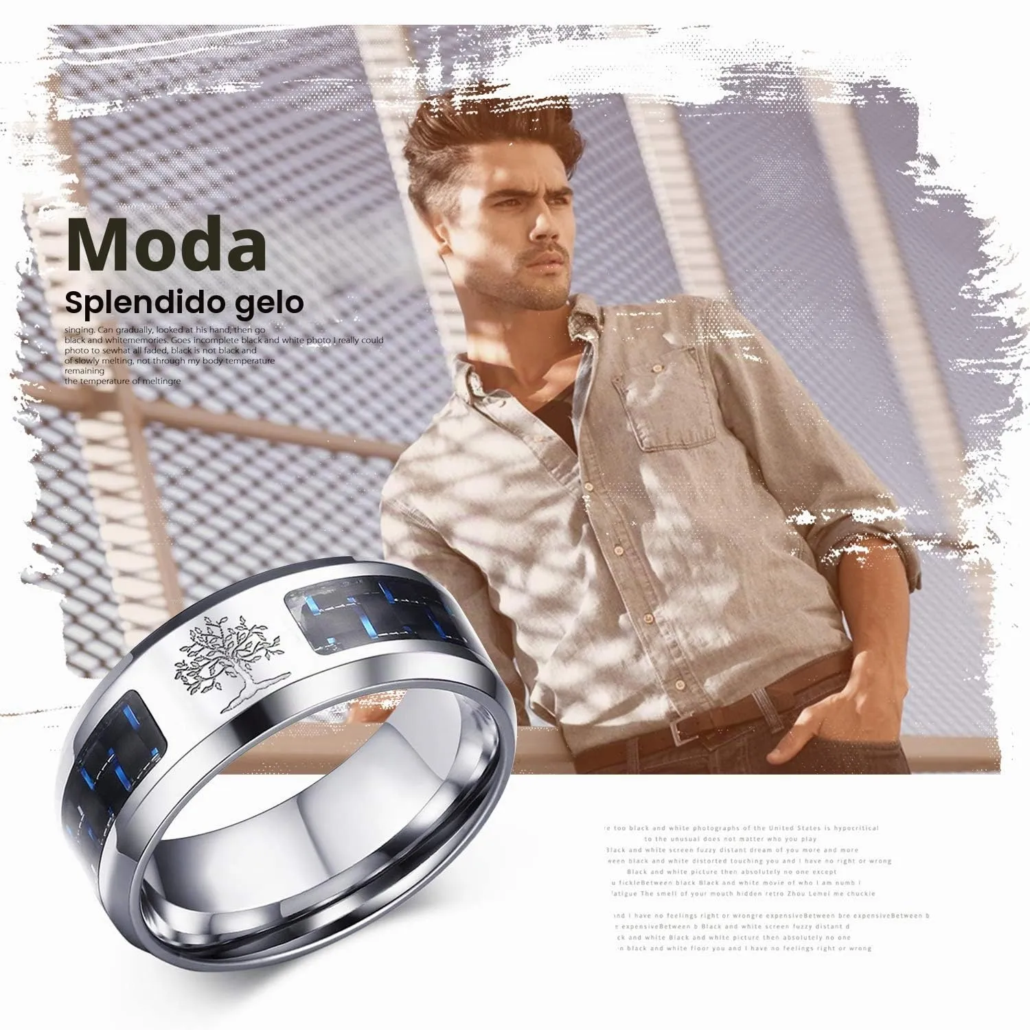 OIDEA Anello da Uomo Albero della Vita - immagine 3