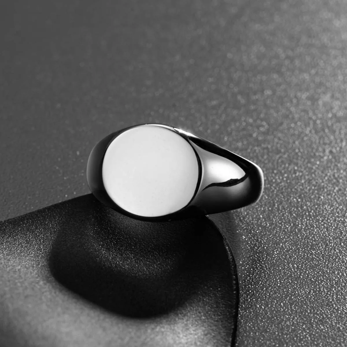 Joliernelle Anello Uomo Donna Lucido in Acciaio Inossidabile Gioielli Unisex Anello Sigillo Personalizzato Taglia 9 - immagine 2