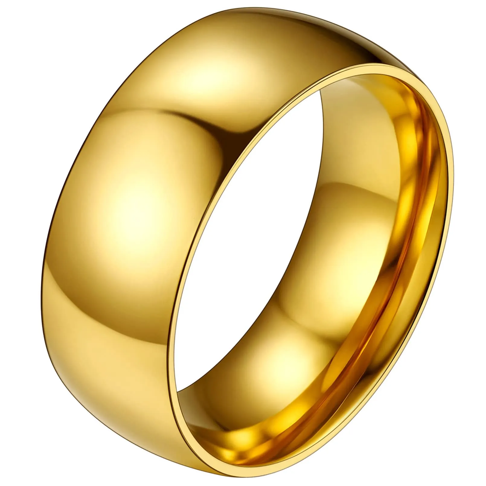 FaithHeart Anello Impilabile Classica per Uomo Donna Larghezza 2/4/6/8 MM Misure Diverse Argento Oro Nero Set di Anelli Fantasia Regalo Compleanno Coppie - immagine 1