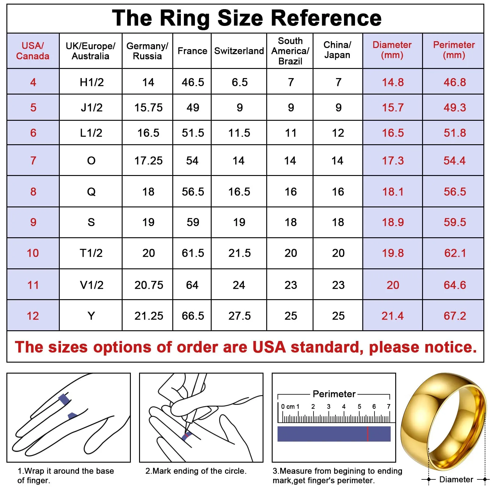 FaithHeart Anello Impilabile Classica per Uomo Donna Larghezza 2/4/6/8 MM Misure Diverse Argento Oro Nero Set di Anelli Fantasia Regalo Compleanno Coppie - immagine 4