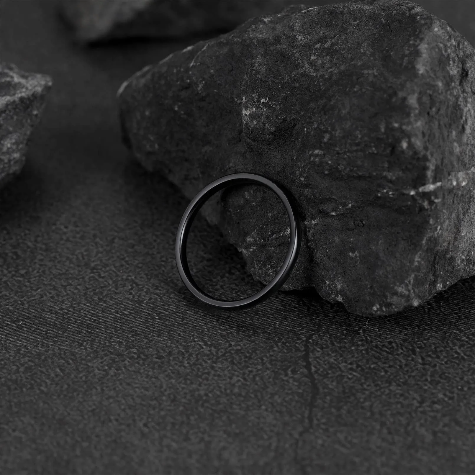 FaithHeart Anello Impilabile Classica per Uomo Donna Larghezza 2/4/6/8 MM Misure Diverse Argento Oro Nero Set di Anelli Fantasia Regalo Compleanno Coppie - immagine 9
