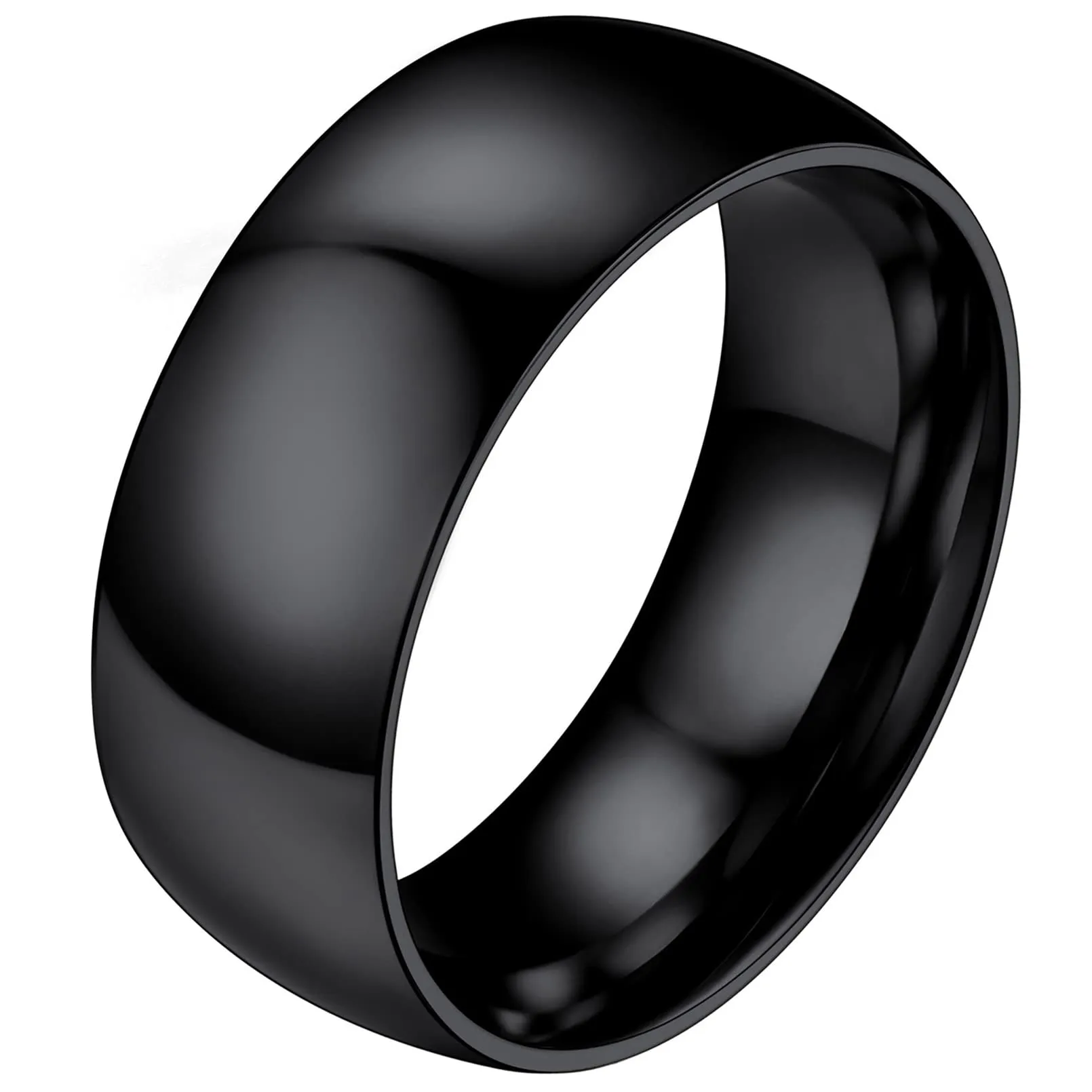 FaithHeart Anello Impilabile Classica per Uomo Donna Larghezza 2/4/6/8 MM Misure Diverse Argento Oro Nero Set di Anelli Fantasia Regalo Compleanno Coppie - immagine 1