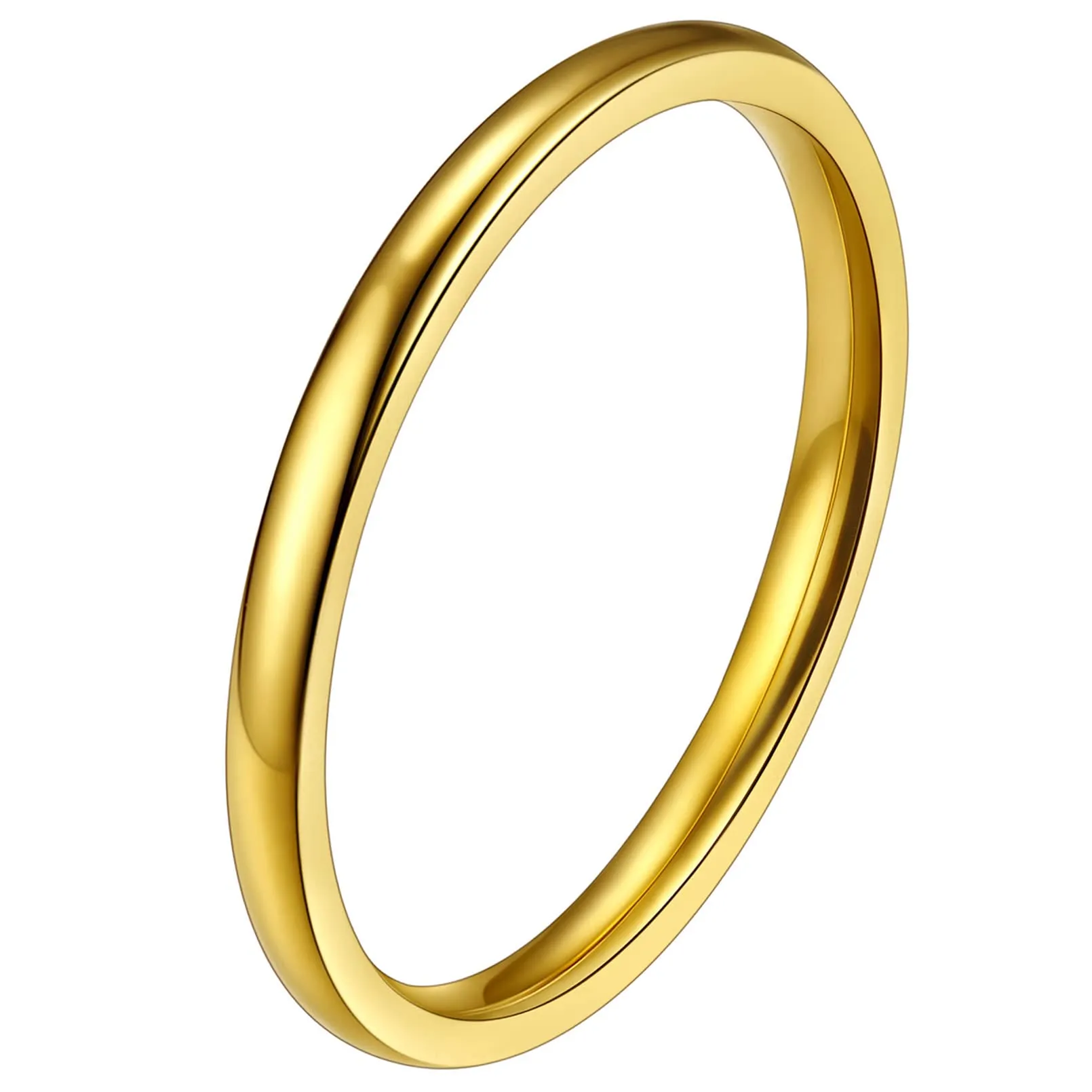 FaithHeart Anello Impilabile Classica per Uomo Donna Larghezza 2/4/6/8 MM Misure Diverse Argento Oro Nero Set di Anelli Fantasia Regalo Compleanno Coppie - immagine 1
