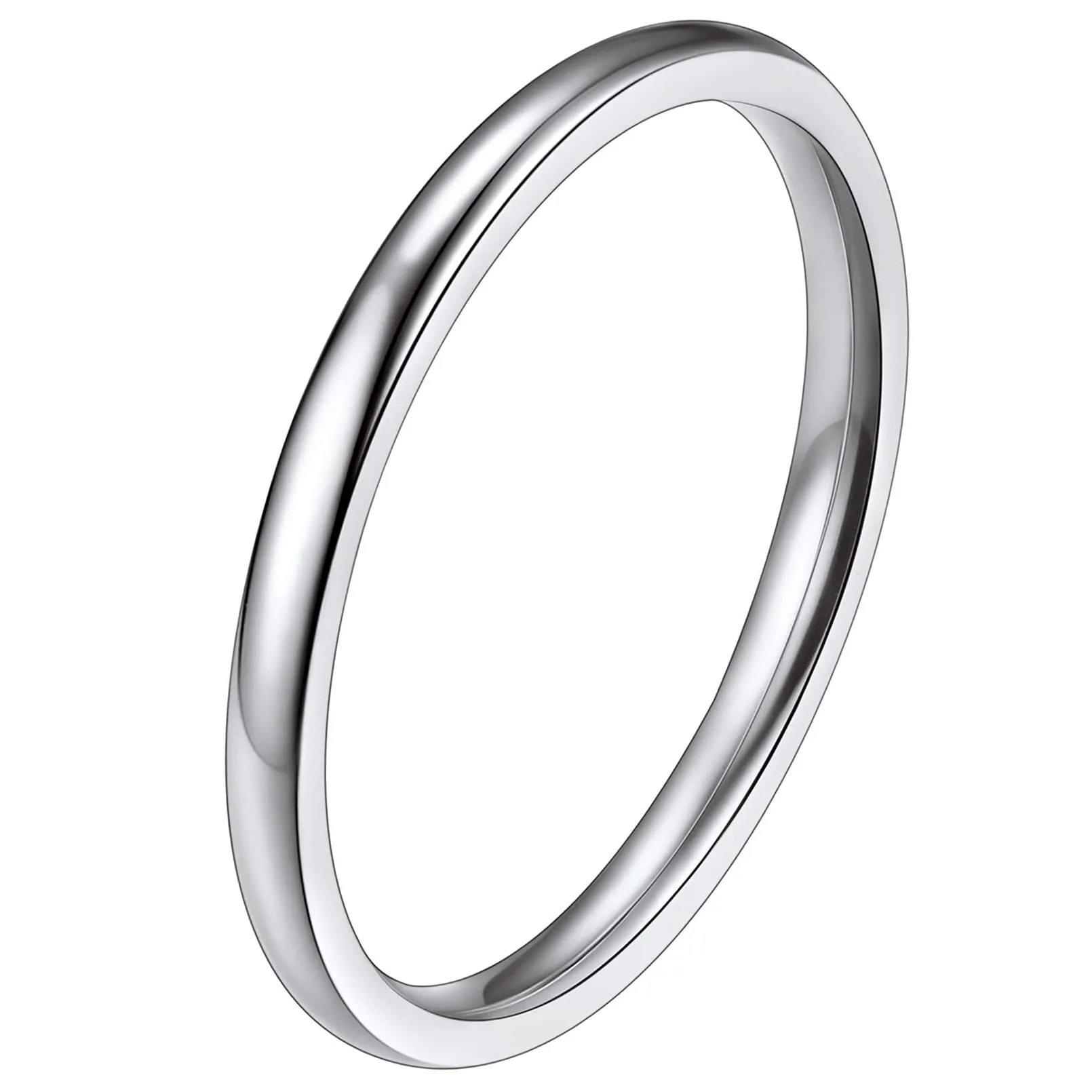 FaithHeart Anello Impilabile Classica per Uomo Donna Larghezza 2/4/6/8 MM Misure Diverse Argento Oro Nero Set di Anelli Fantasia Regalo Compleanno Coppie - immagine 1