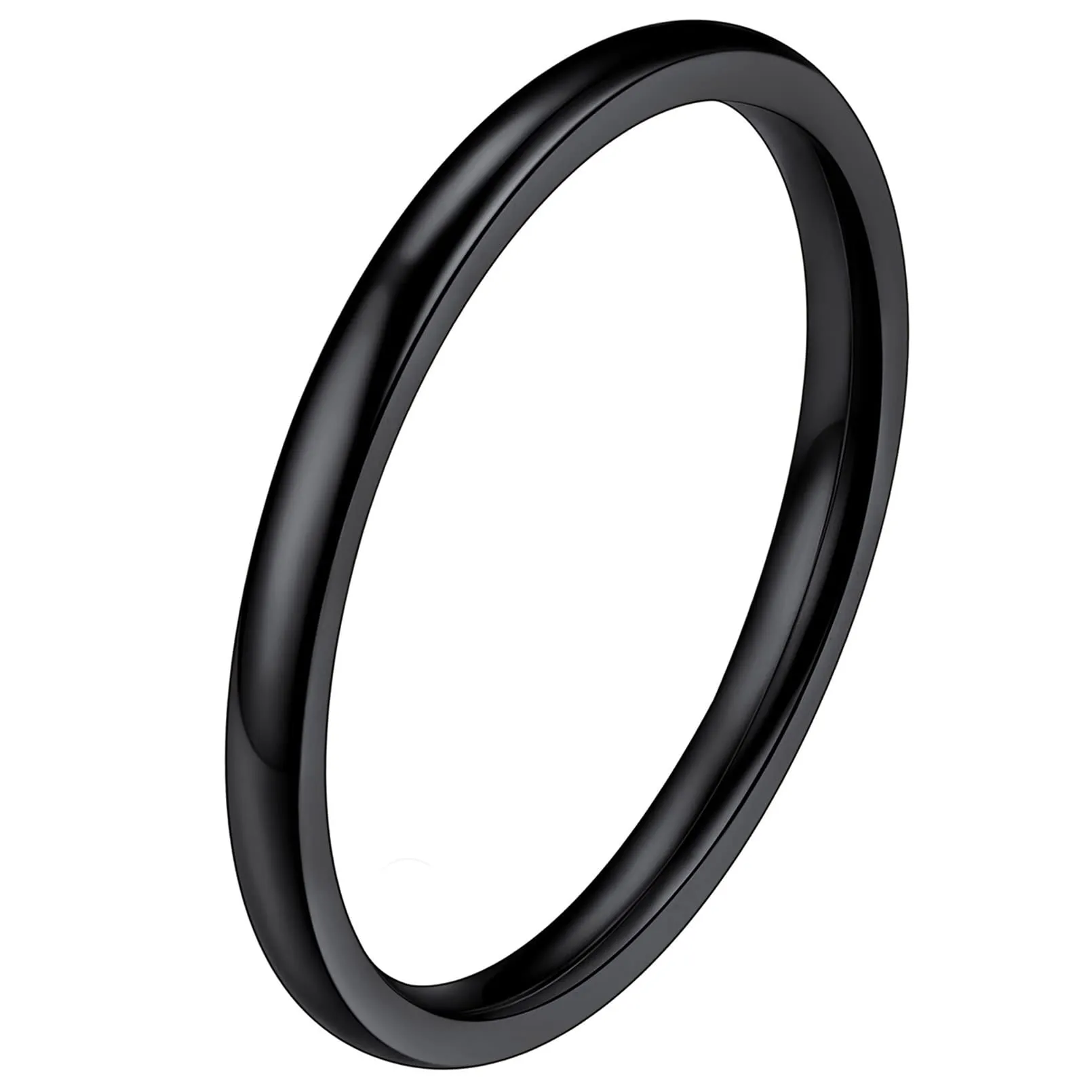 FaithHeart Anello Impilabile Classica per Uomo Donna Larghezza 2/4/6/8 MM Misure Diverse Argento Oro Nero Set di Anelli Fantasia Regalo Compleanno Coppie - immagine 1