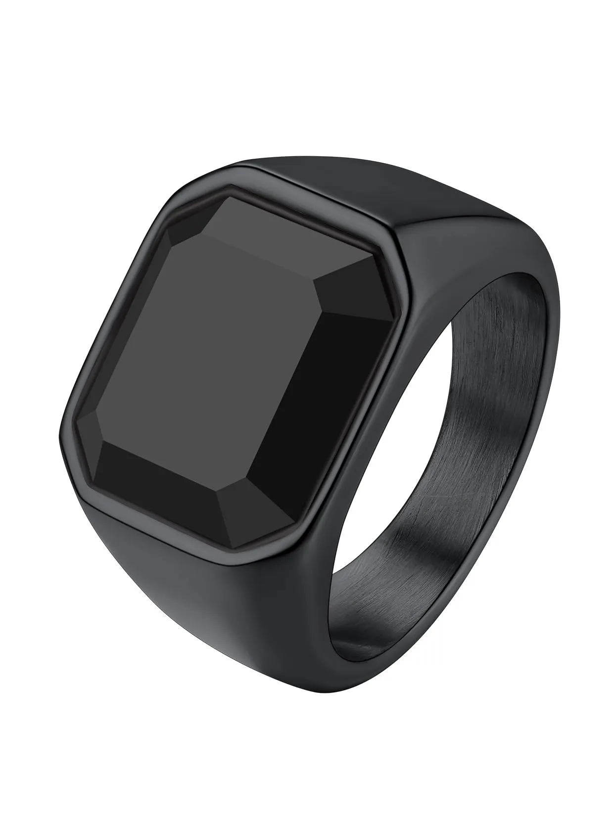 Richsteel Anello da uomo Big Finger, anello nero Sellotalla 72.2 - immagine 1