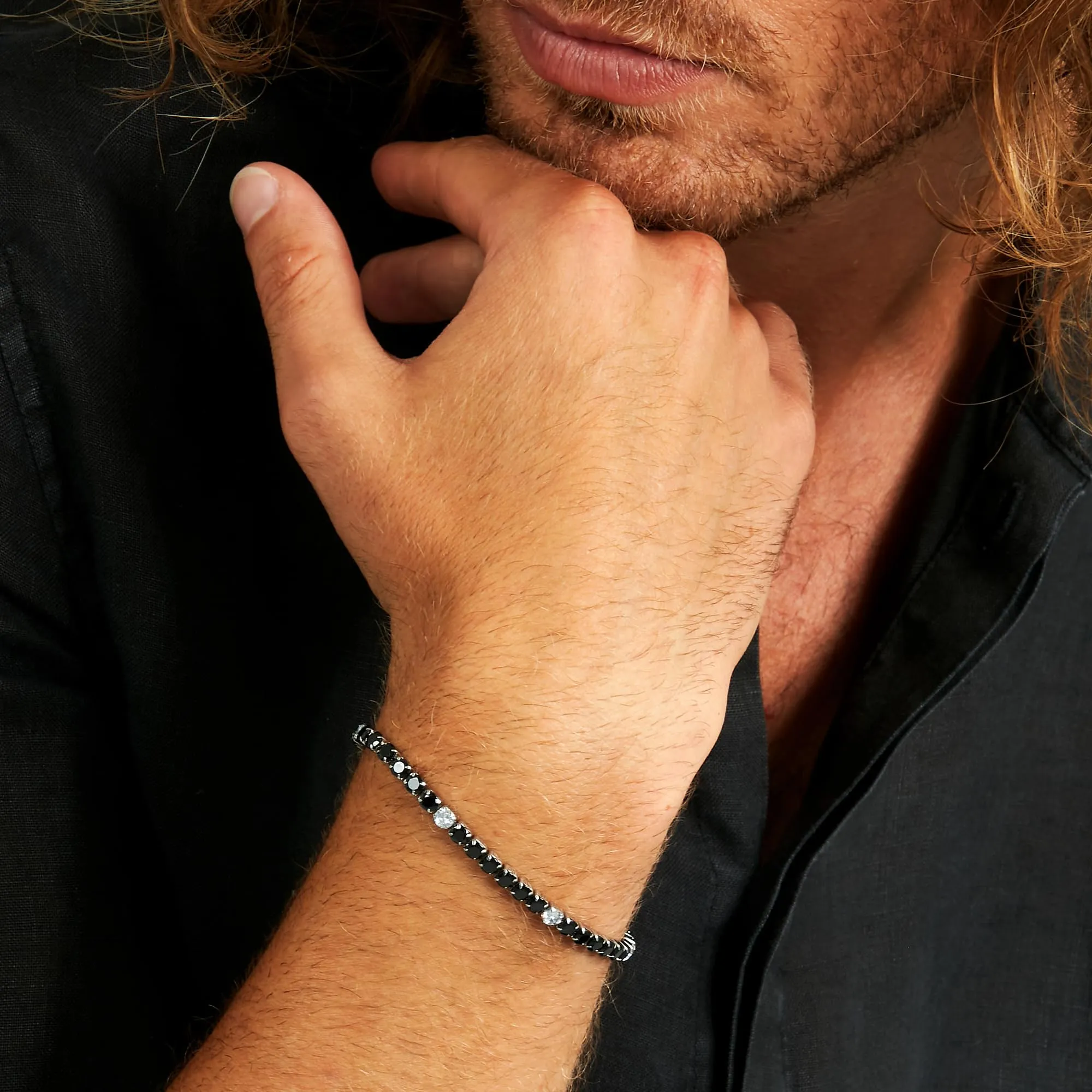 Sector No Limits Bracciale Uomo in Acciaio, Zirconi, Smalto, Collezione Tennis, Tennis - SANN50 - immagine 5