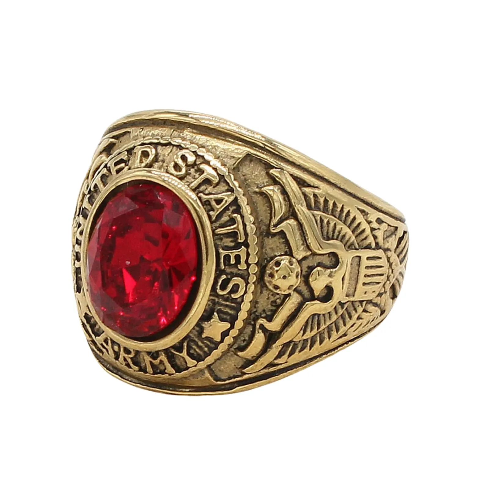 Sumpgle Anello da uomo in acciaio al titanio, stile militare, stile vintage, gioiello tattico per uso quotidiano, 10 - immagine 1