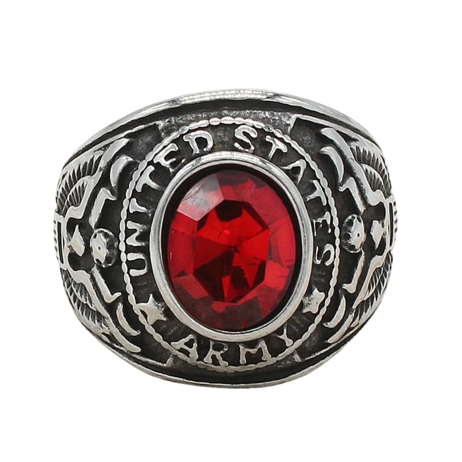 Sumpgle Anello da uomo in acciaio al titanio, stile militare, stile vintage, gioiello tattico per uso quotidiano, 9 - immagine 1