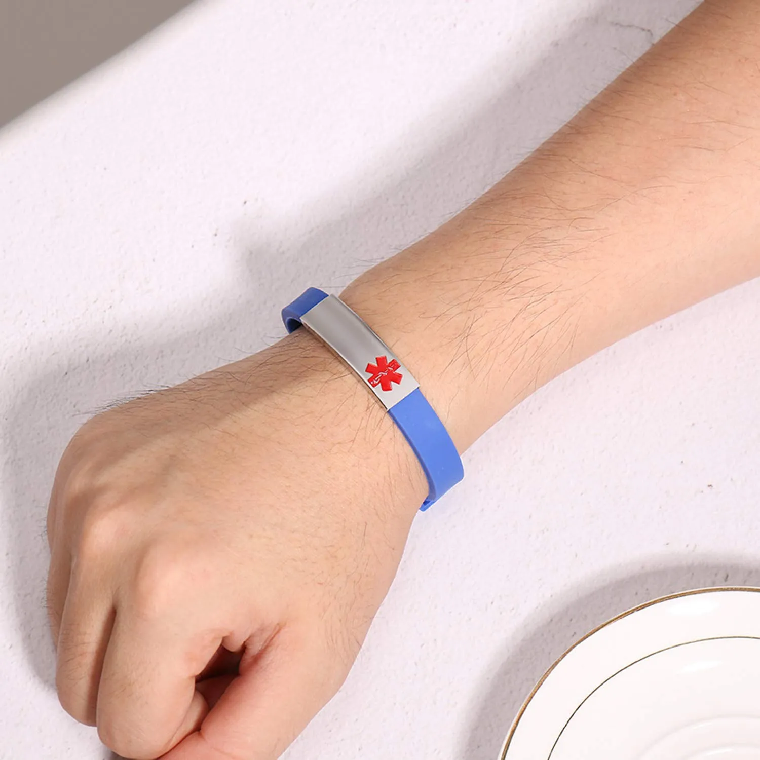 Vnox Braccialetto Regolabile in Silicone Personalizzato in Acciaio Inossidabile per Bracciali in Silicone,Inciso Gratuitamente - immagine 4