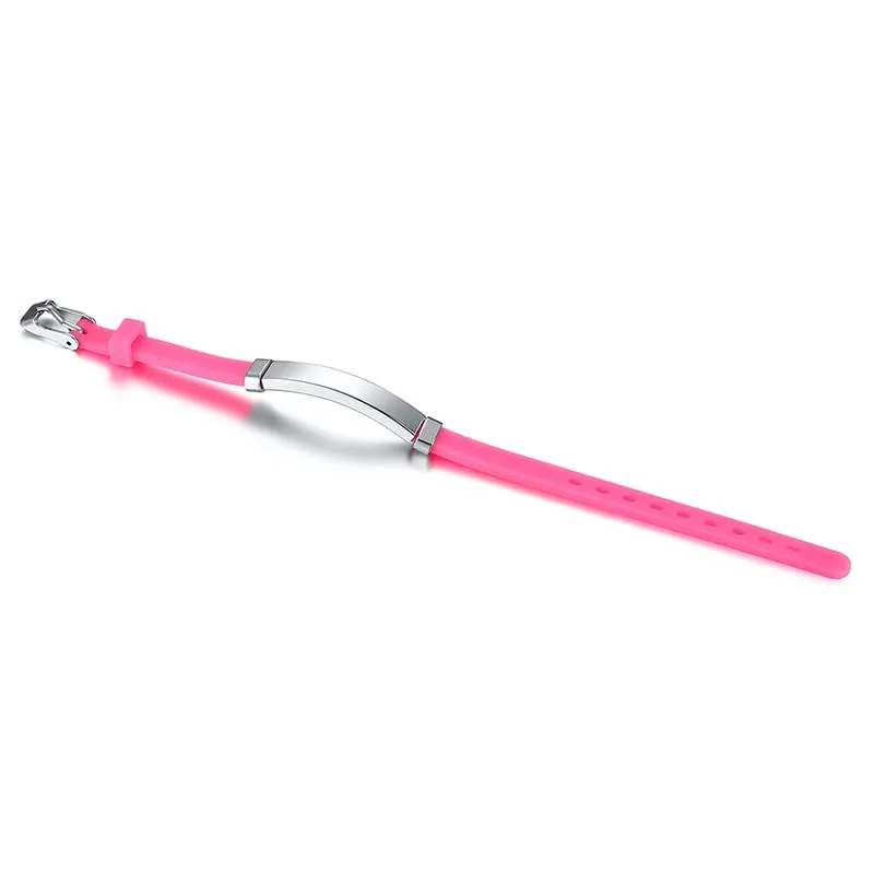 Vnox Personalizza Braccialetto Medico ID per Bambini, Regolabile in Silicone Gomma Medica - immagine 7