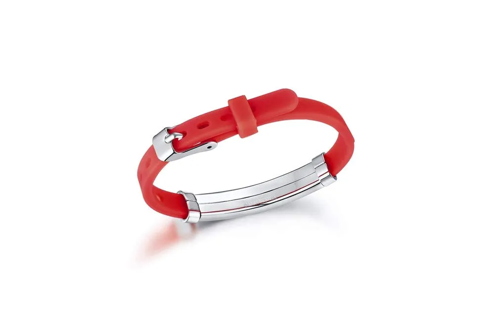 Vnox Personalizza Incisione Personalizzata Braccialetto Medico ID per Bambini Braccialetto Medico Gomma Medica Silicone Braccialetto Medico per Bambini, Regolabile - immagine 3