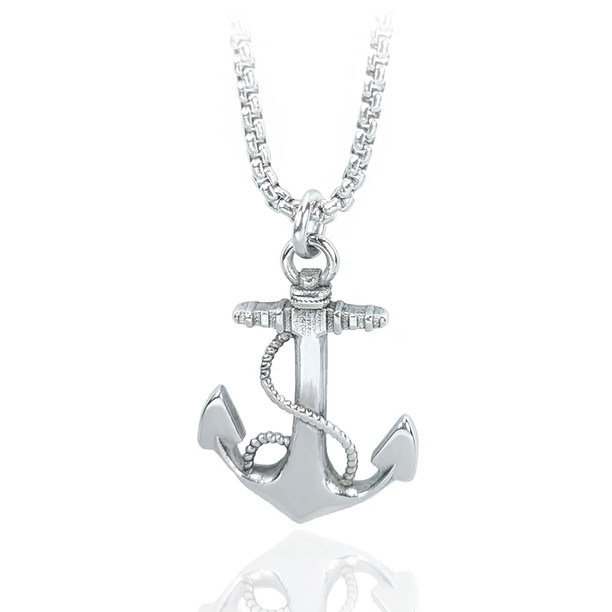 SAGA GIOIELLI® COLLANA UOMO ANCORA ACCIAIO - immagine 1