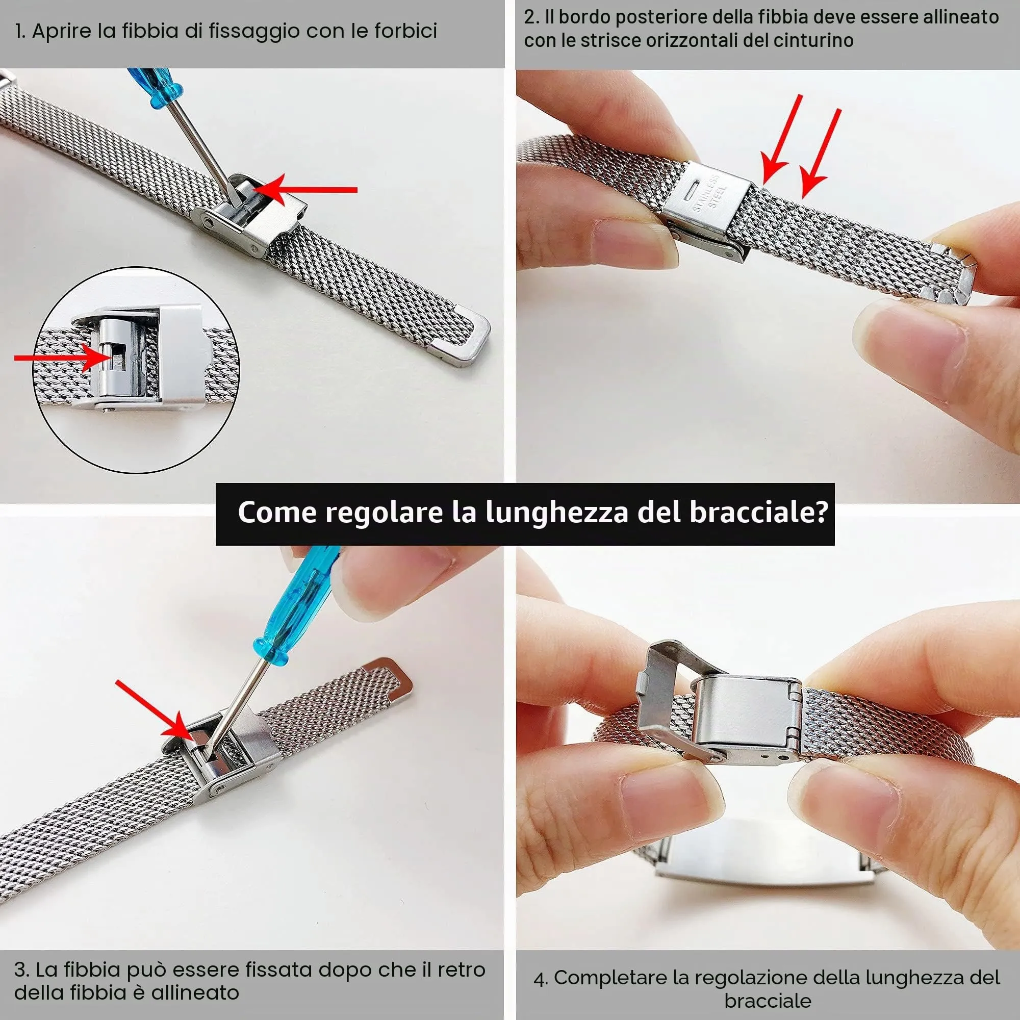 Vnox Bracciale di emergenza Bracciale medico personalizzato da donna: Braccialetti identificativi personalizzati Bracciale medico regolabile inciso da uomo in acciaio inossidabile - immagine 6