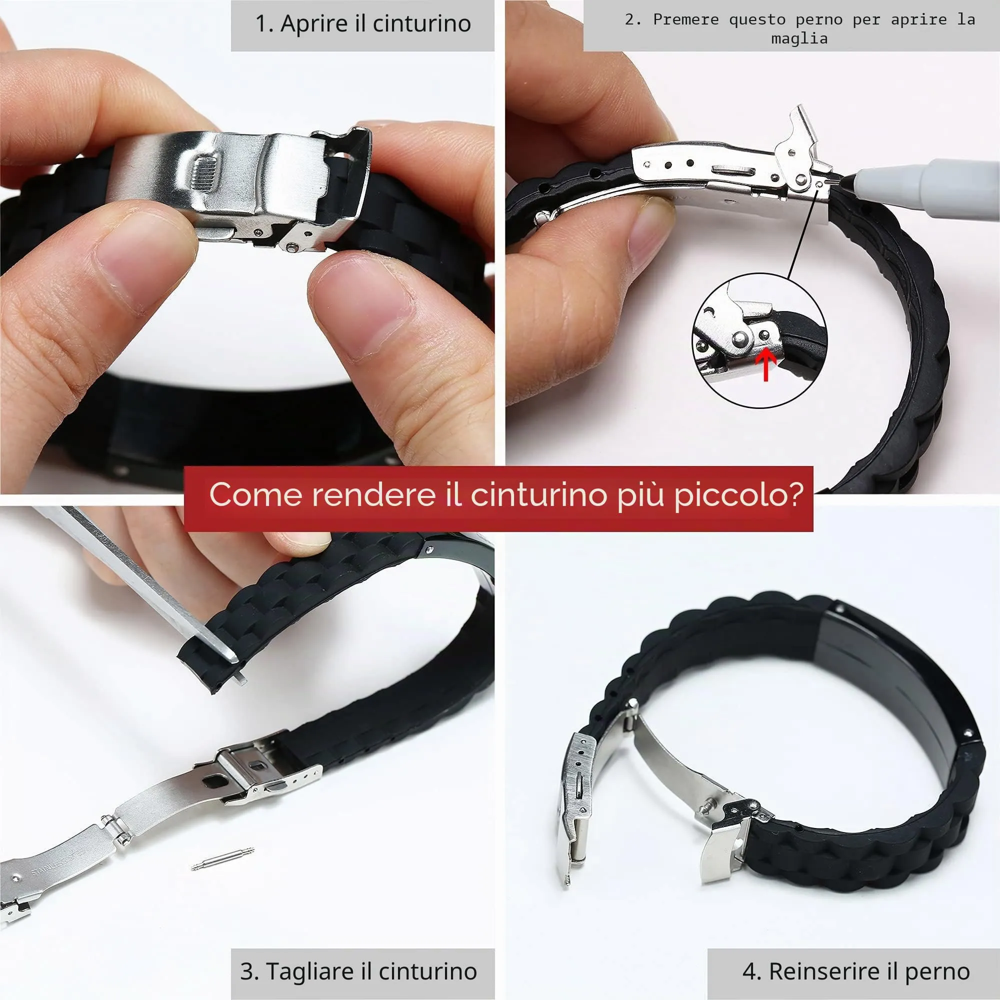 Vnox Braccialetto di emergenza medica da uomo Cinturino personalizzato Braccialetti personalizzati in silicone con incisione Bracciale medico regolabile da uomo in acciaio inossidabile - immagine 6
