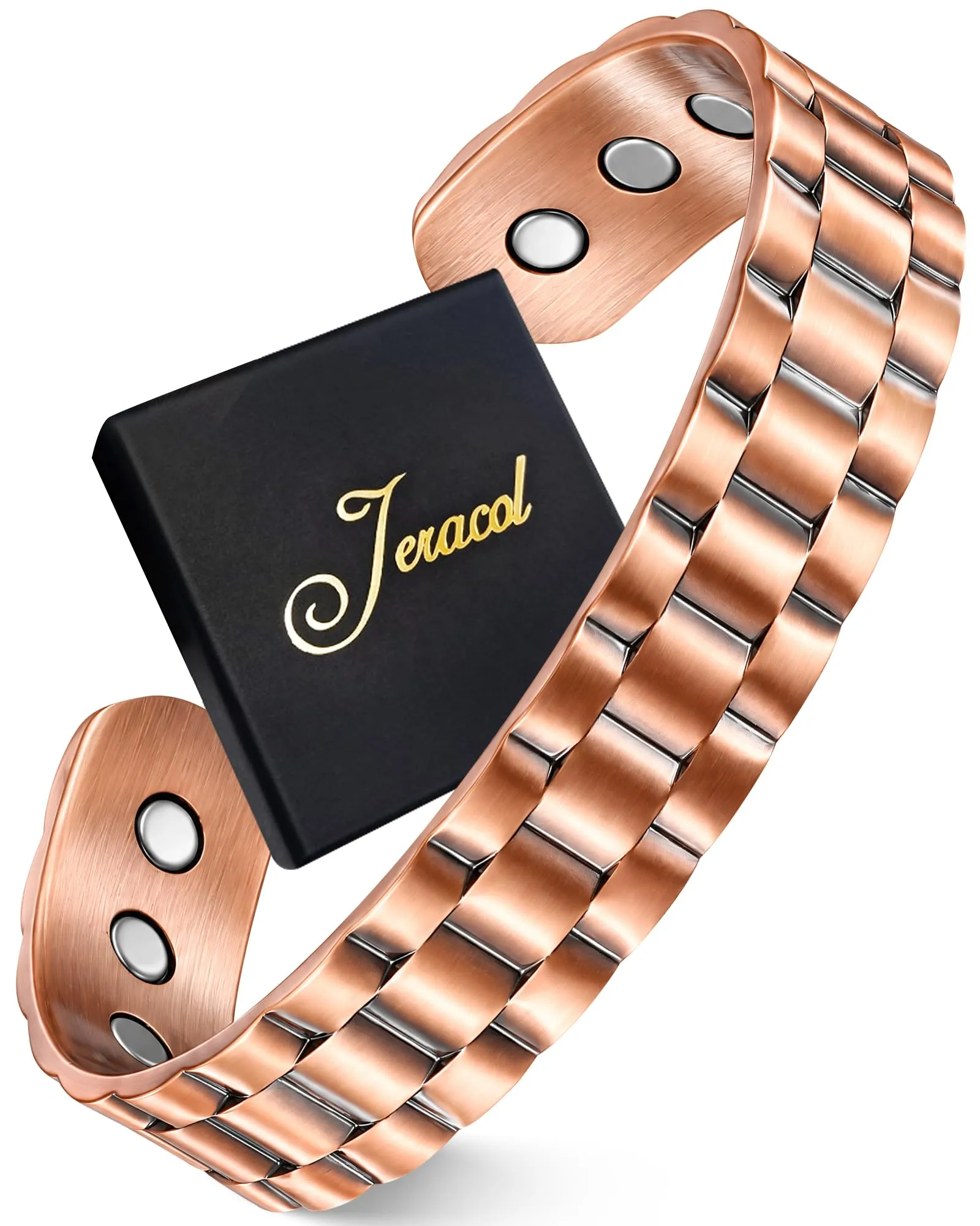 Jeracol Braccialetto magnetico in rame per donne e uomini - immagine 1