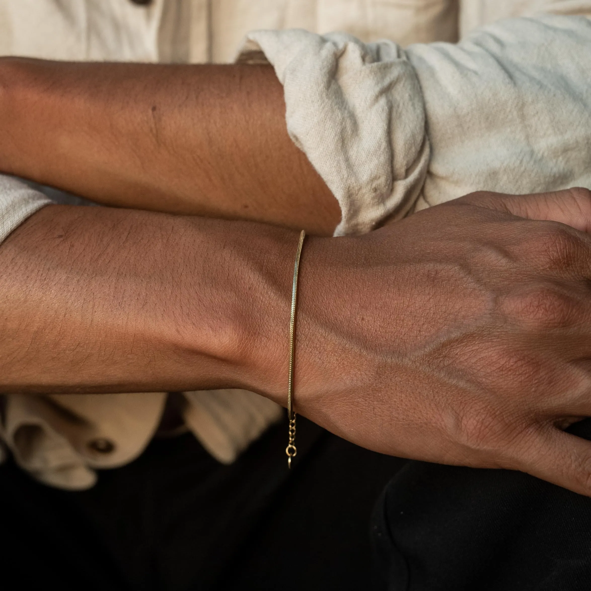 Made by Nami Bracciale Uomo Acciaio Inossidabile Argento Impermeabile Regolabile Minimalista - immagine 2