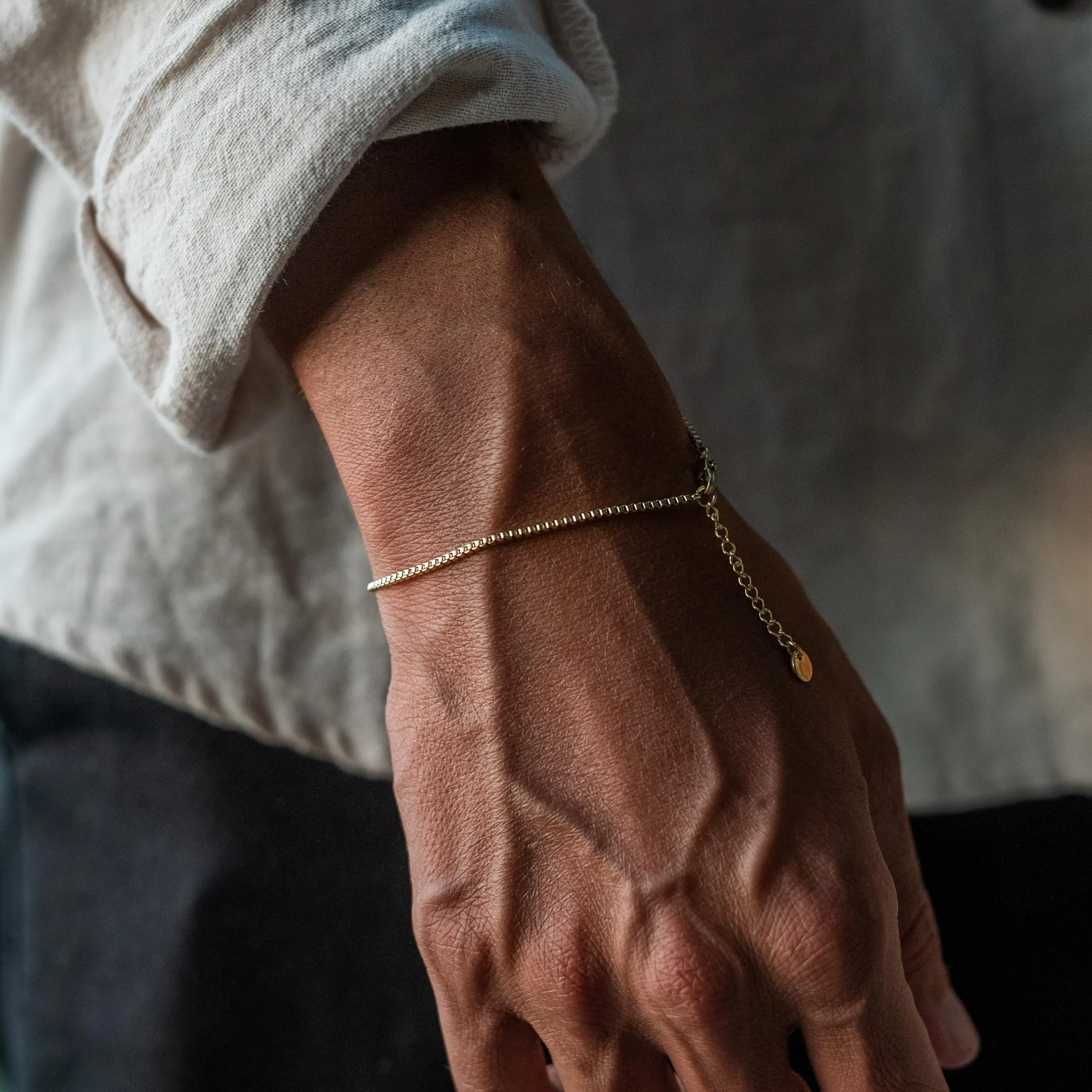 Made by Nami Braccialetti Uomo Acciaio Inossidabile Set - 2 Pezzi Oro Argento Regolabili 18-21cm Impermeabili - immagine 5