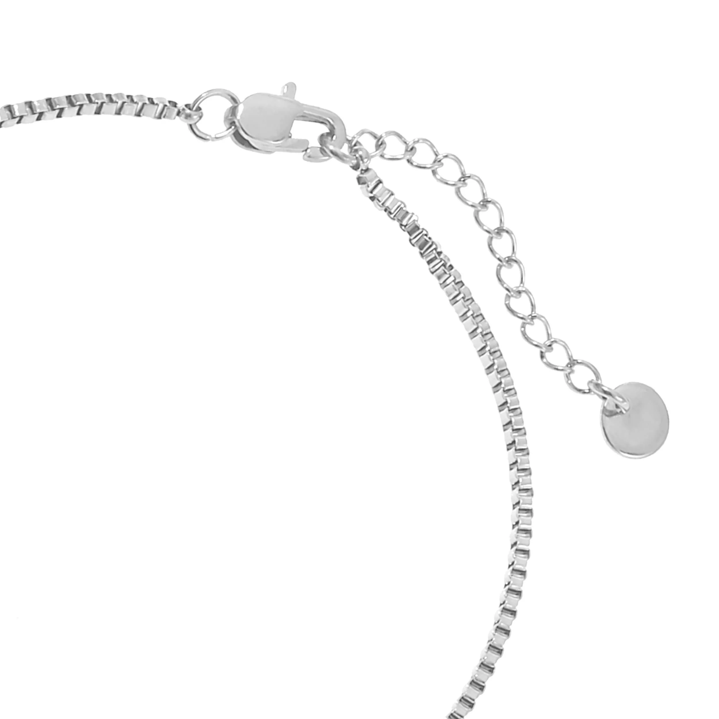 Made by Nami Bracciale in acciaio inox da uomo - Bracciale a catena cubano - Bracciale a catena in argento per uomo (Maglie di catena veneziana) - immagine 4