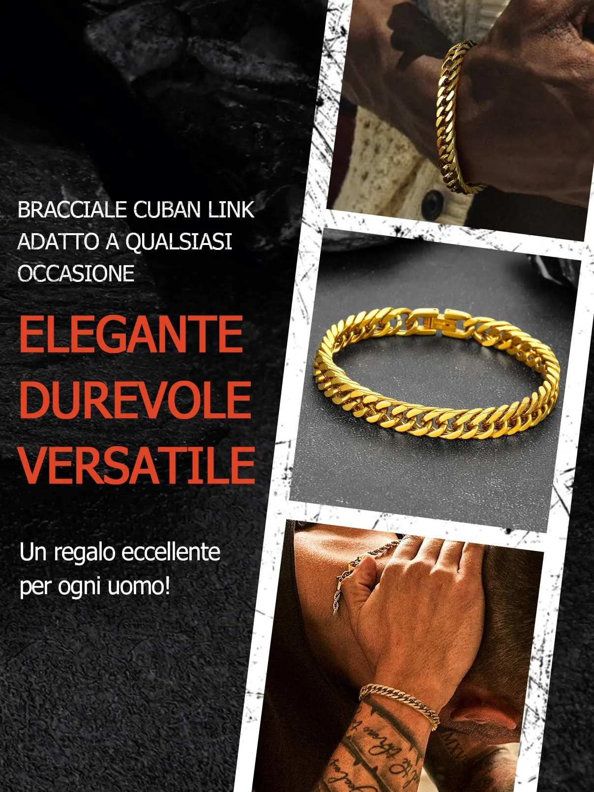 FaithHeart 8mm Bracciale Uomo Argento a Catena Cubana Classica Catena Densa Antiruggine e Antiallergico Levigato a Mano Lunghezza 19/21/23 cm - immagine 8