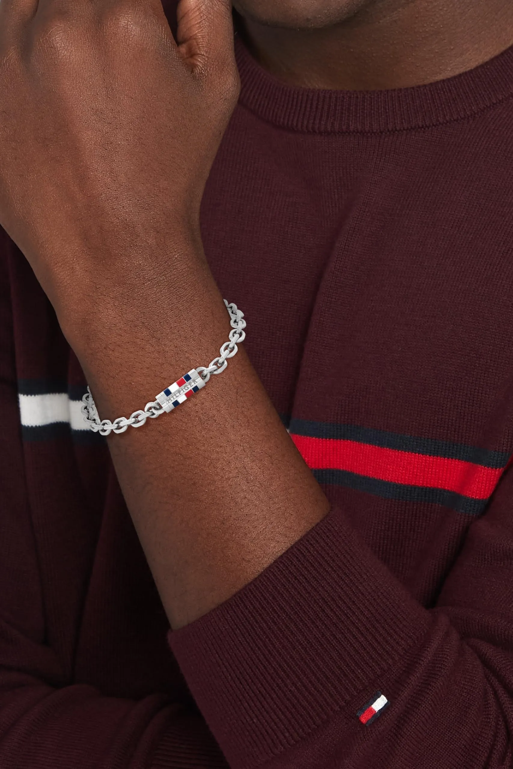 Tommy Hilfiger Jewelry Braccialetto a Catena da Uomo in Acciaio Inossidabile - 2790652 - immagine 3