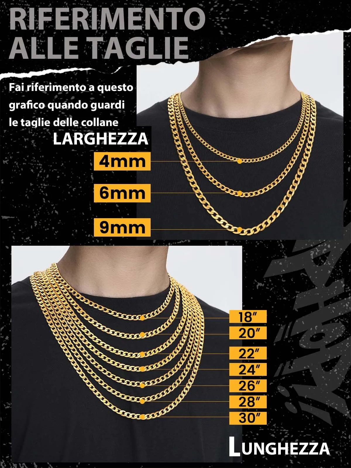 GoldChic Jewelry Collana Uomo Oro da 4 mm, Catena Cubana Piatta Placcata Oro 18K Collana Acciaio Ragazzi Collana Catena Uomo Oro con Confezione Regalo - immagine 3