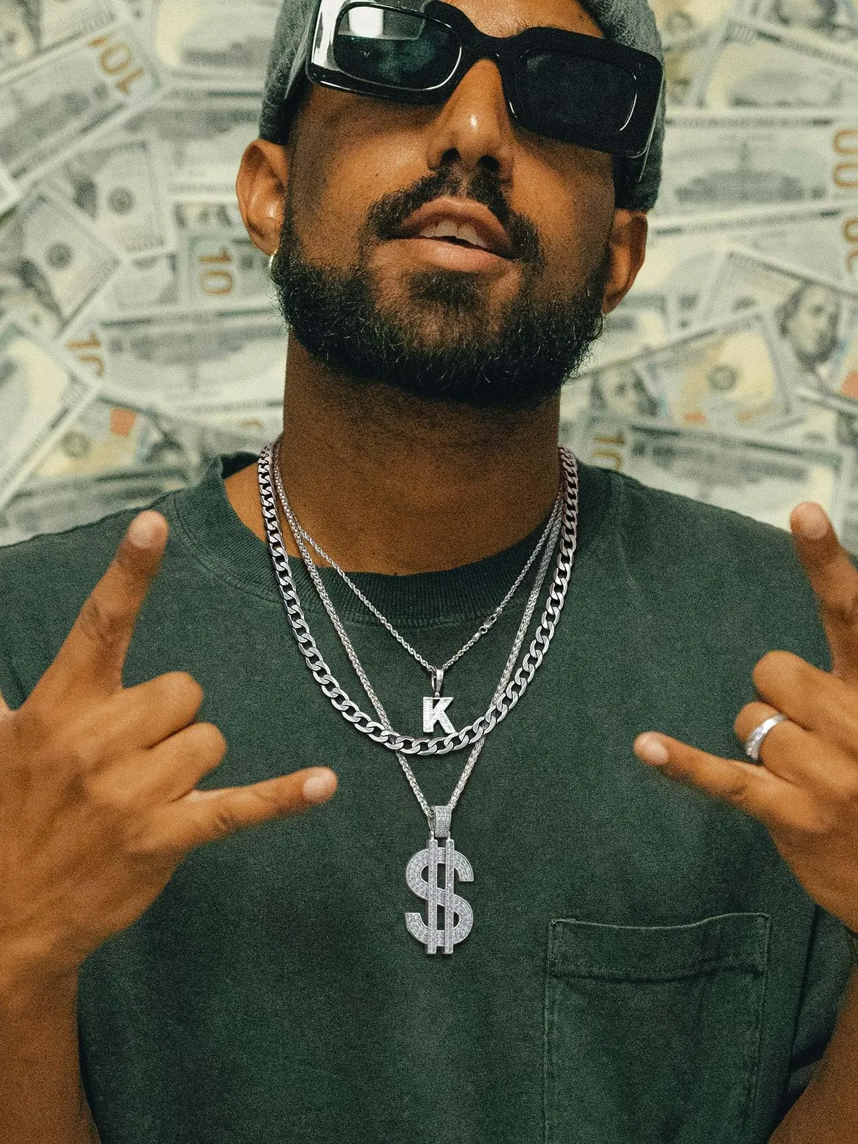 GoldChic Jewelry Collana a Catena Grumetta In Acciaio Inossidabile, 9 MM Di Spessore, Collegamento Cubano Hip Hop Jewerly Per Rapper - immagine 9