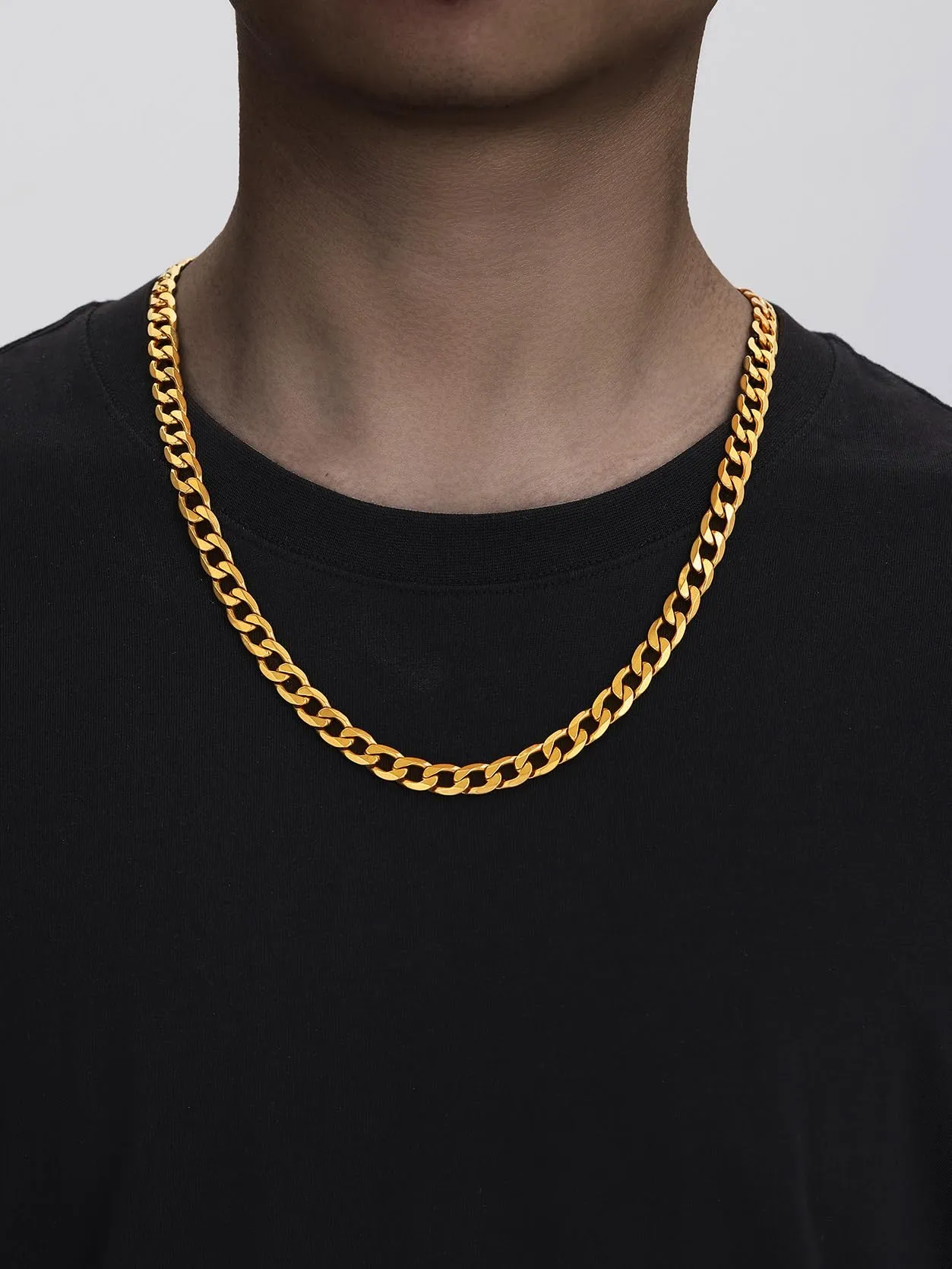 GoldChic Jewelry Collana Hip Hop In Oro Per Donna e Uomo, Collana Corta Con Catena Spessa Da 9 MM - immagine 3
