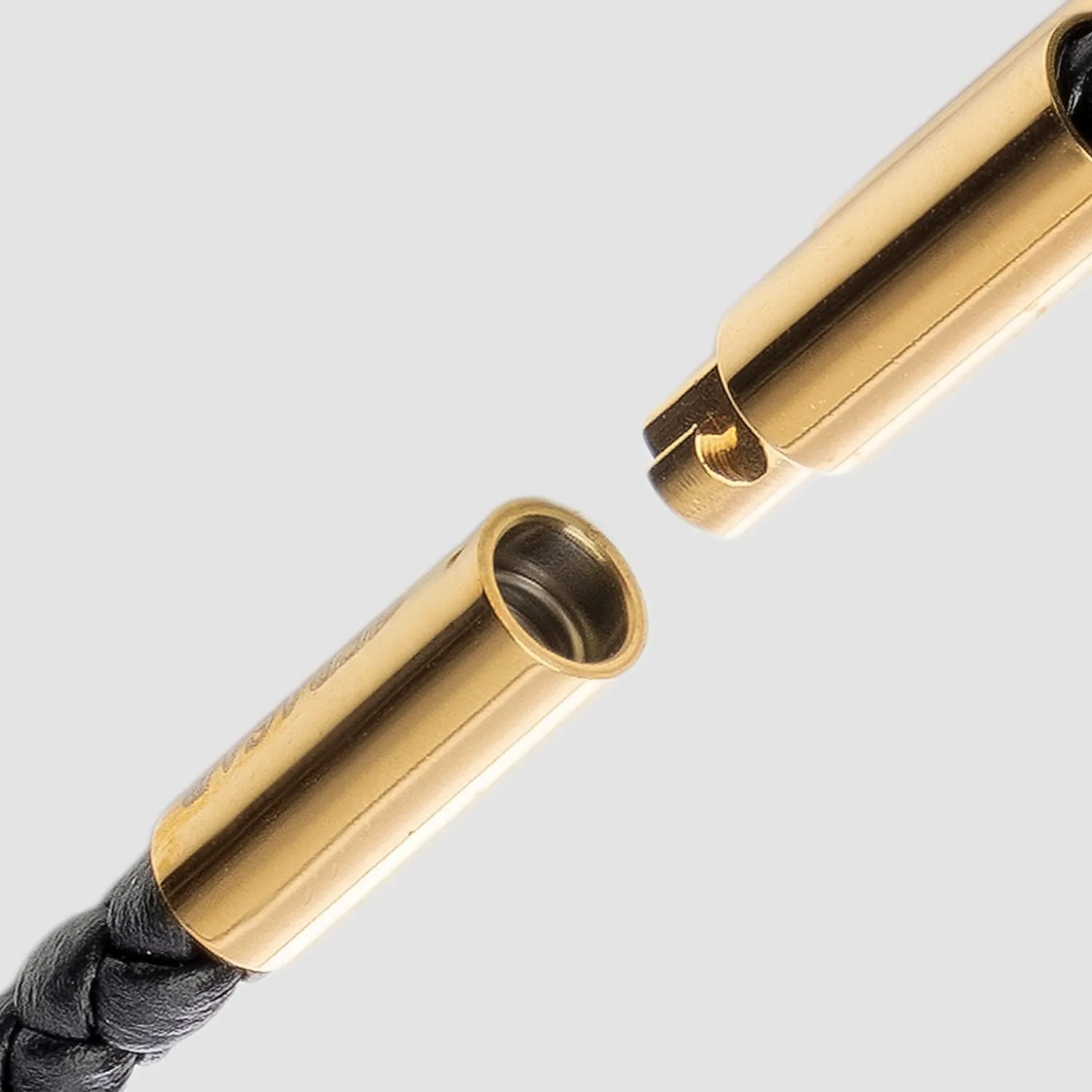 SERASAR Collana Uomo Pelle Croce Oro Cristiana Regalo Marito Elegante 50cm - immagine 6