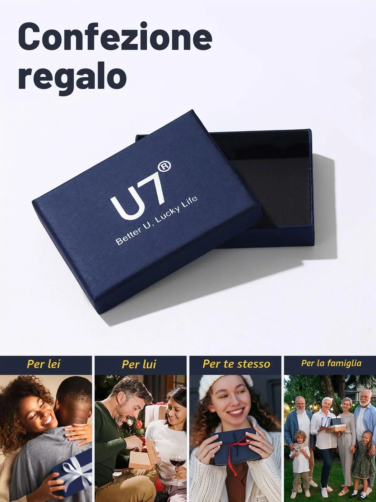 U7 Collana Uomo Portafortuna Corno Italiano Oro 31mm Acciaio Inossidabile - immagine 7
