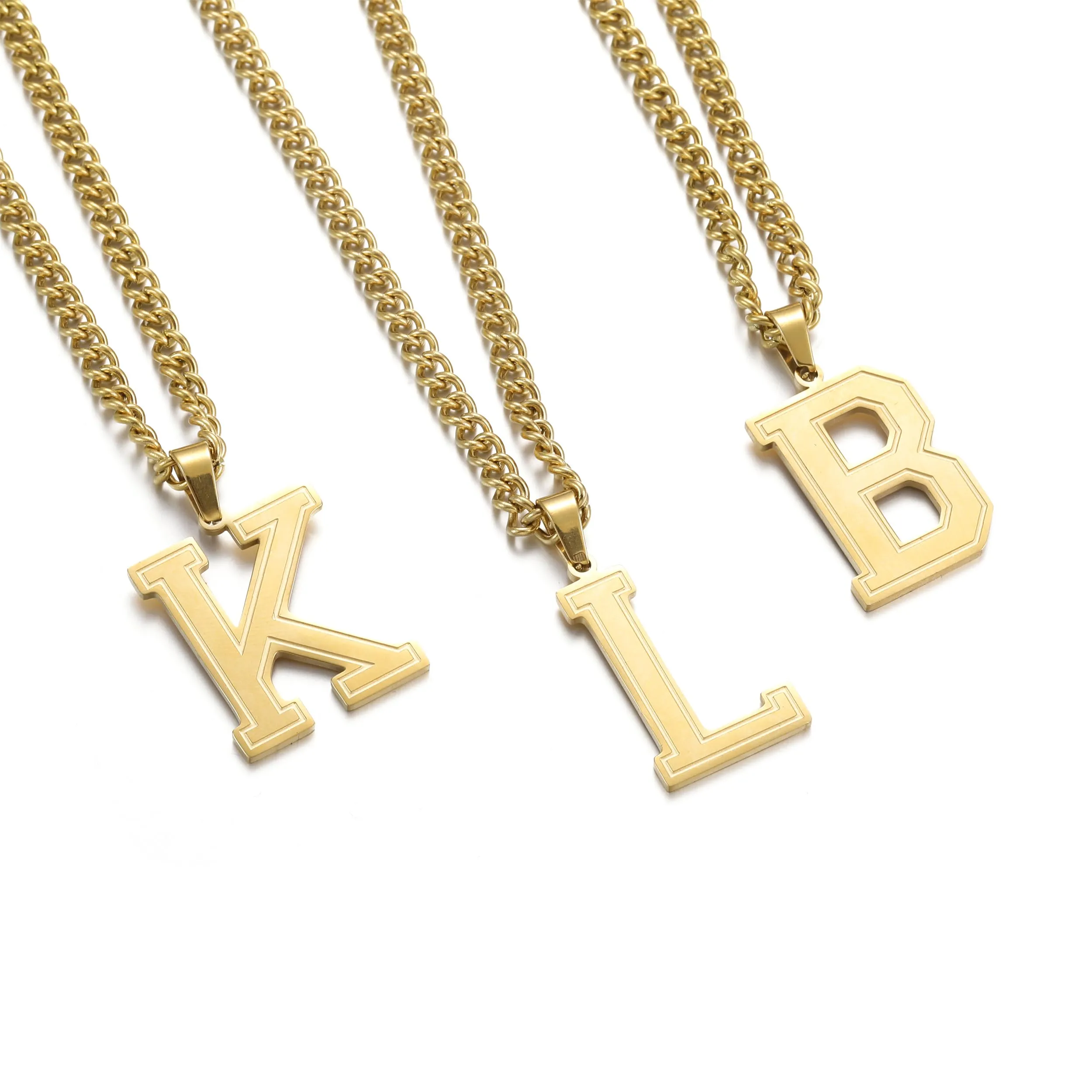 RWQIAN Collana Uomo con Lettera Ciondelli Oro Acciaio Inossidabile Iniziale Lettere T Collana Pendente 60cm Pasche Festa del Padre Anniversario Regali per Uomo Ragazzi - immagine 6