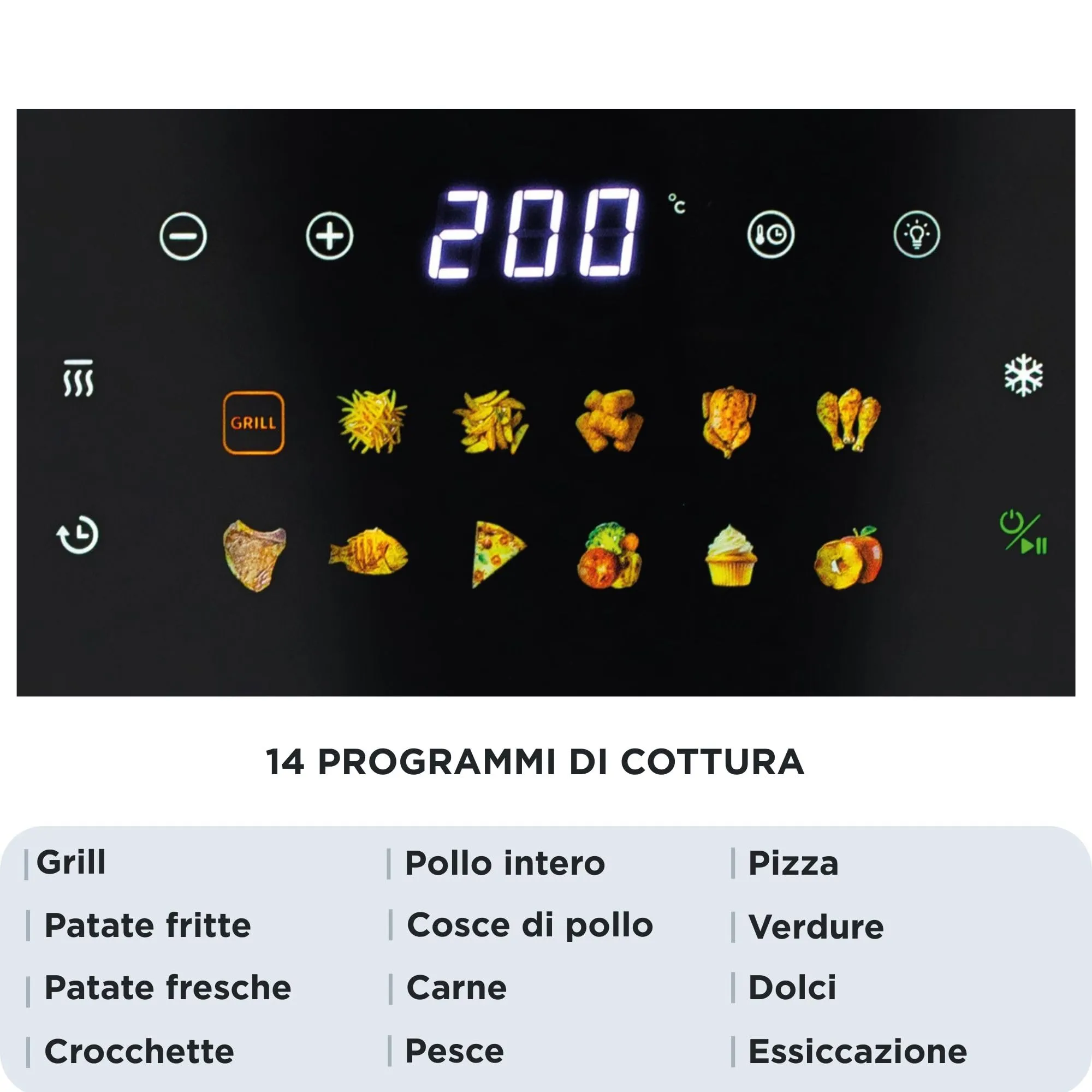 Ariete 4642 Air Fryer e Grill 10L Digital, Friggitrice ad Aria 2100W, Metal - immagine 6