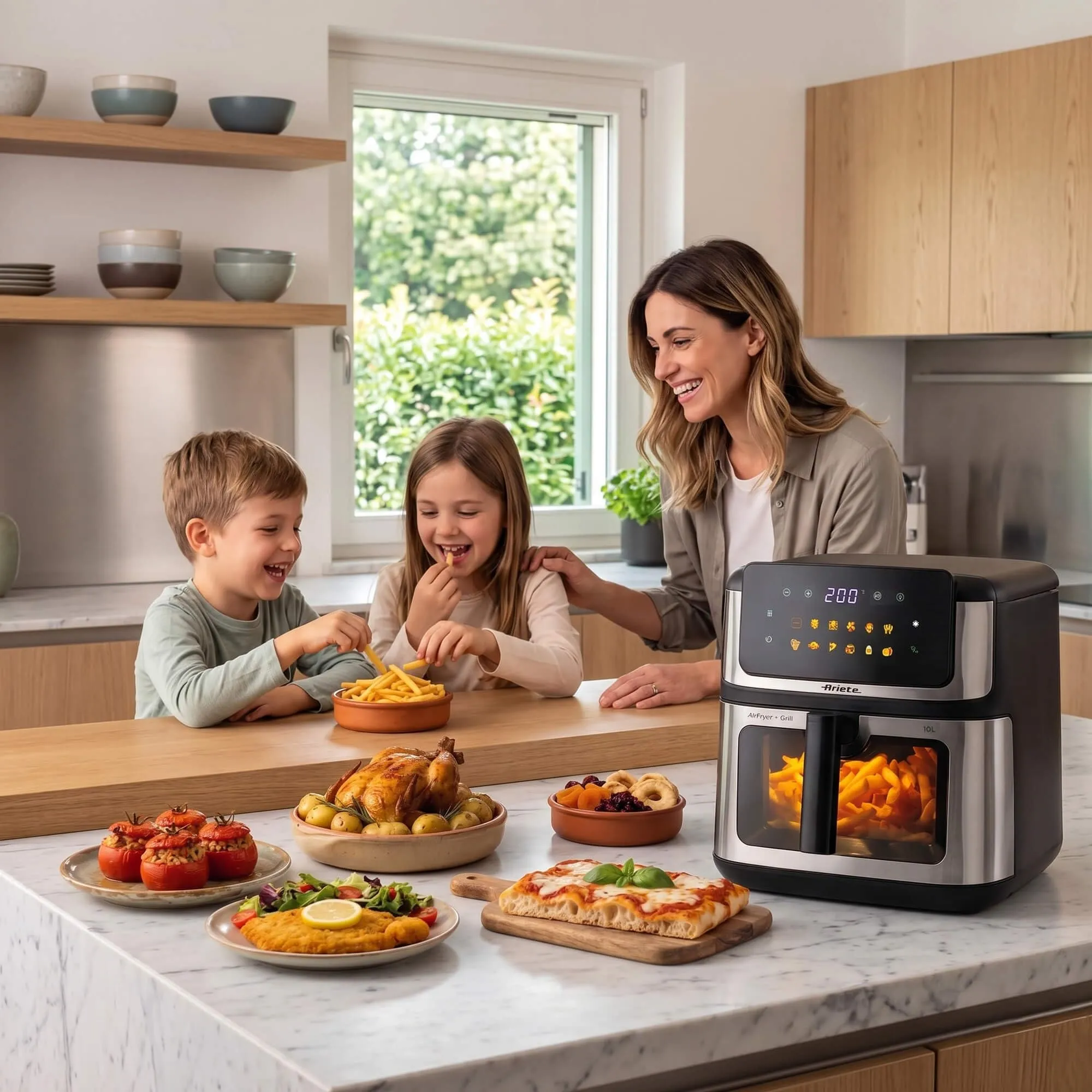 Ariete 4642 Air Fryer e Grill 10L Digital, Friggitrice ad Aria 2100W, Metal - immagine 8