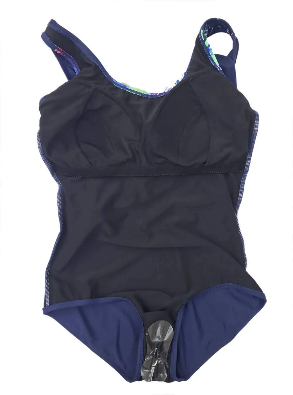Costume da bagno in tasca per mastectomia in silicone falso forma di cancro al seno donna swimwear958 (4XL, nero) - immagine 4