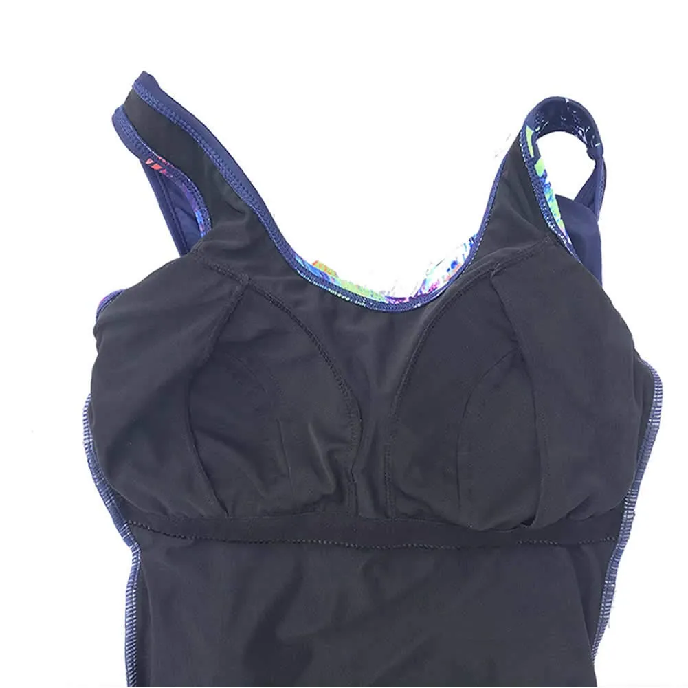 Costume da bagno in tasca per mastectomia in silicone falso forma di cancro al seno donna swimwear958 (XXXL, nero) - immagine 5