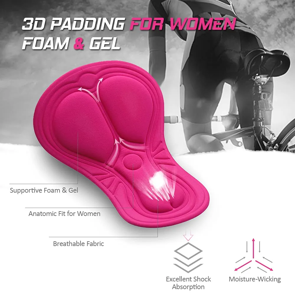 Lixada Pantaloncini Intimo da Ciclismo da Donna, 3D Traspirante Gel Imbottito per MTB e Lunga Distanza - immagine 6
