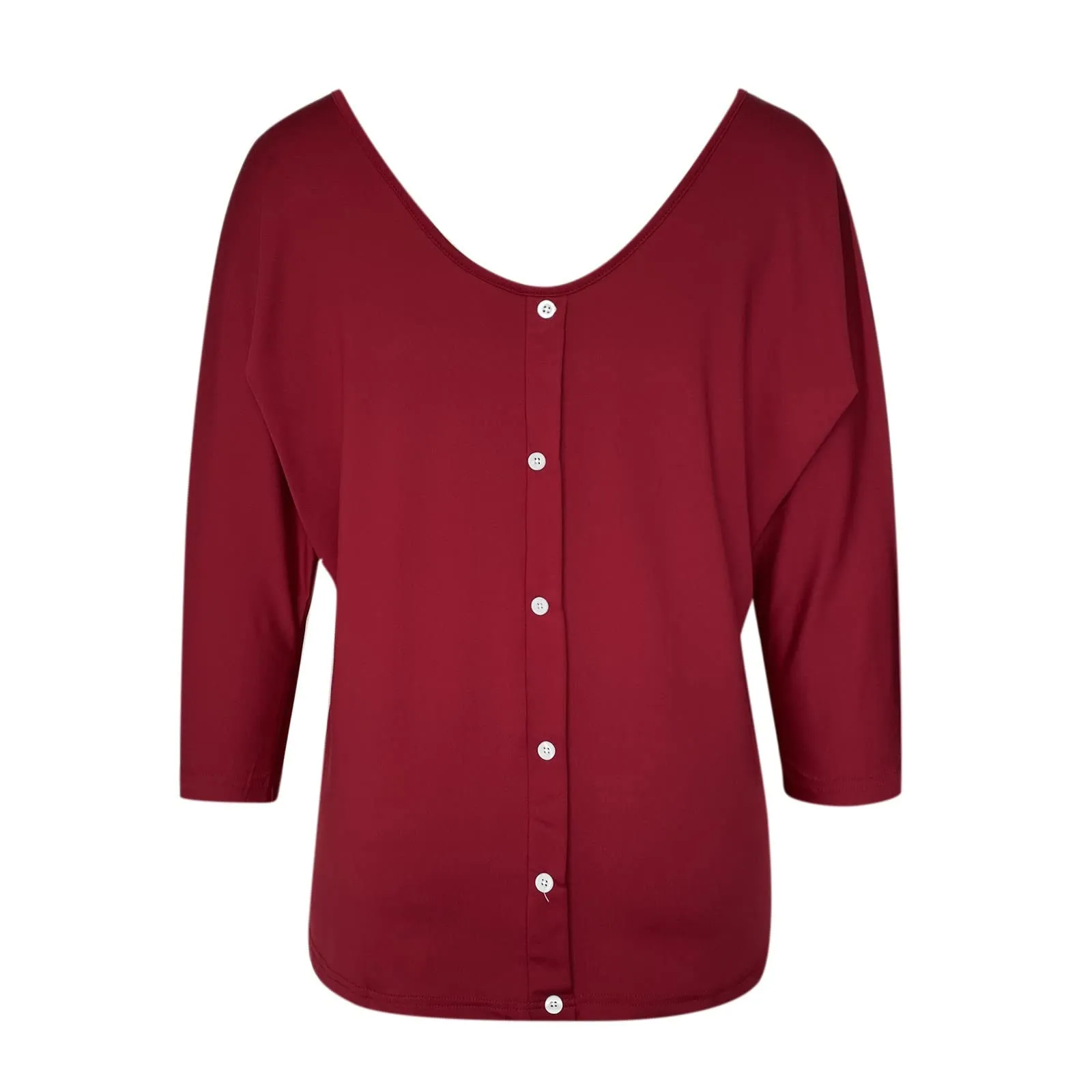 Uwdiohq Le Offerte di Oggi Top da Donna, Maniche A, Maniche A Tre Quarti, Abbottonatura, Camicie Larghe per Tutti I Giorni Pigiama Anziana Estiva I Miei Ordini Offerta - immagine 4